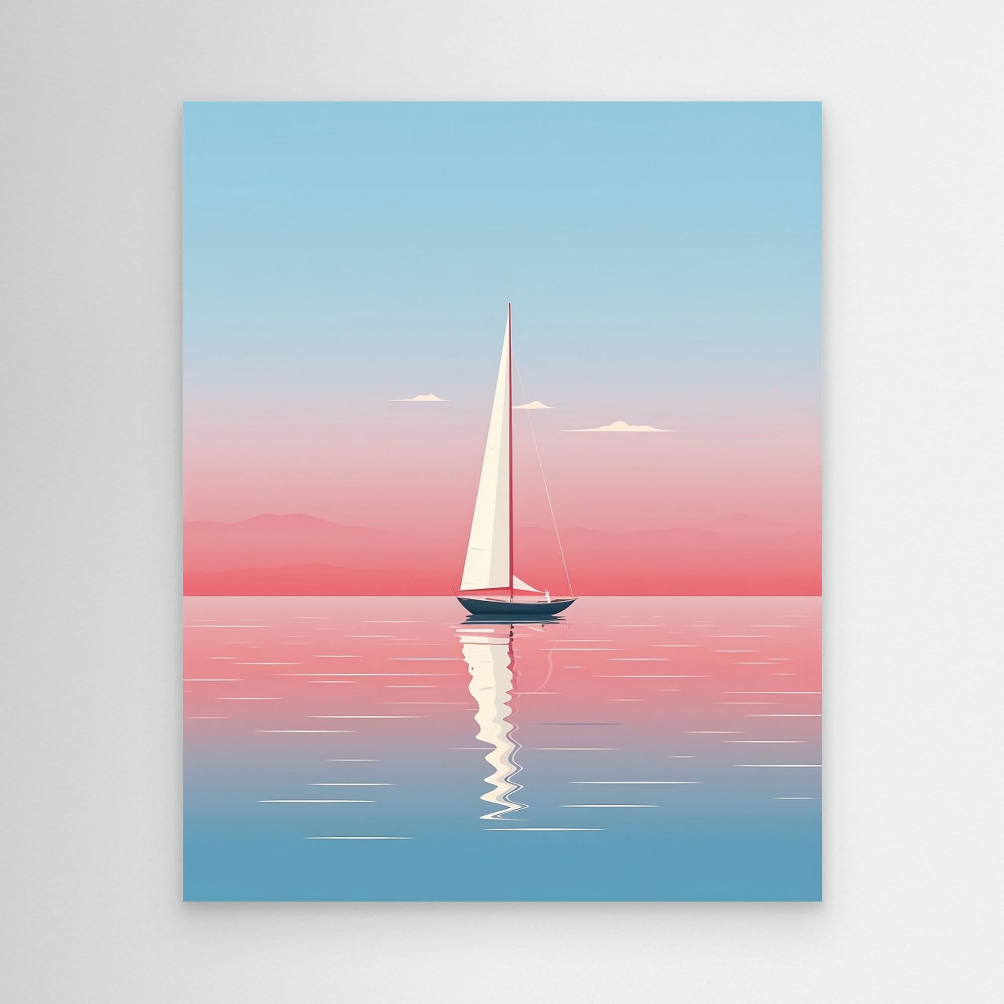 Emiliano Deificus Sailing In Peace Canvas Print - Nautical Wall Art for Living Room, Bedroom & Office Decor