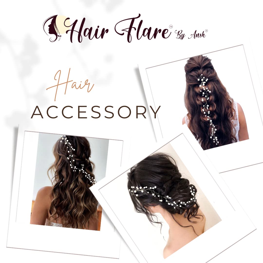 Elegant Bridal Hair Pins with Artificial Stones & Pearls - Women's Hair Accessories for Weddings, Parties & Special Occasions | Pack of 1 (Style 2471)