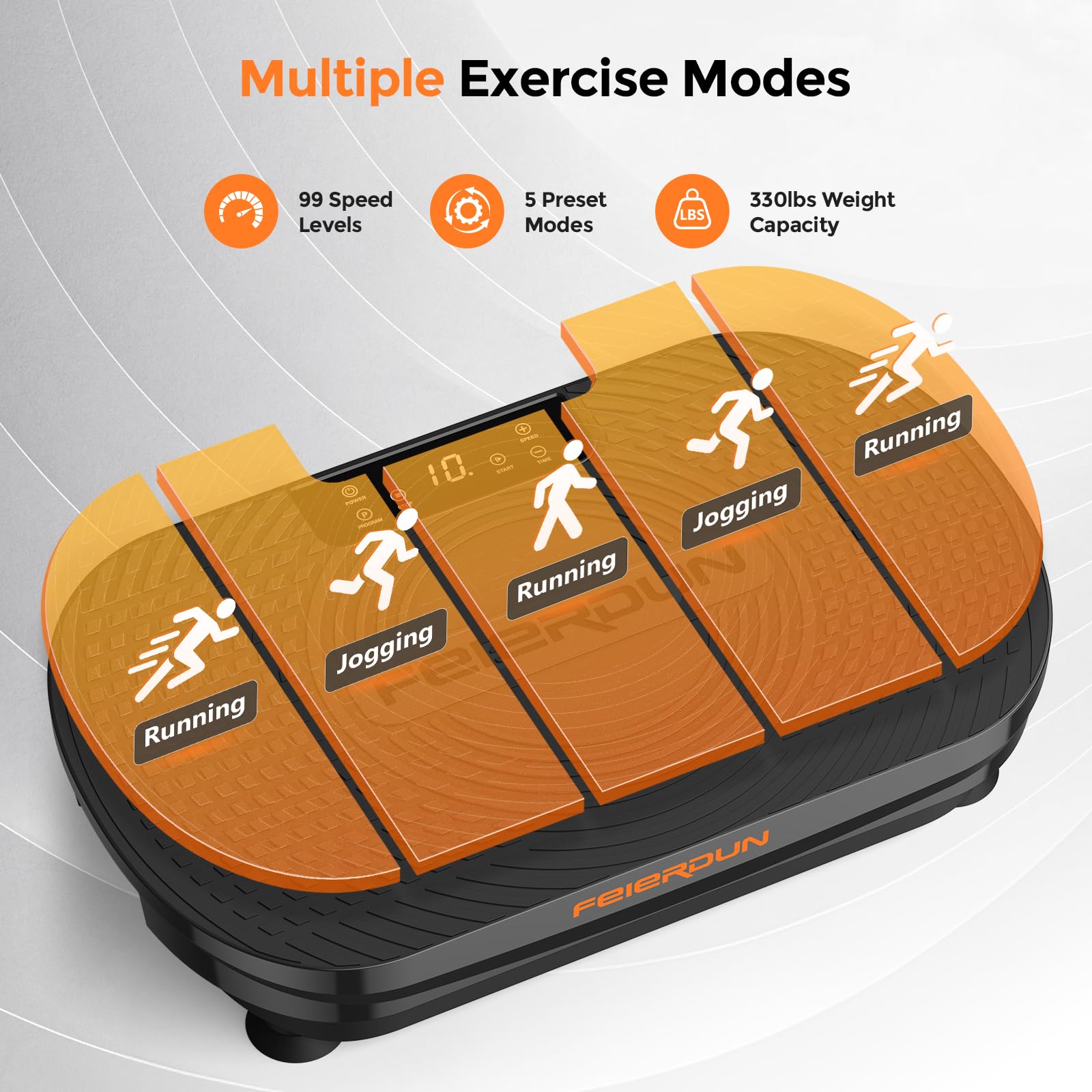 FEIERDUN Vibration Plate Exercise Machine for Weight Loss & Toning - Whole Body Vibration Platform with Resistance Bands & Remote Control - Home Gym Workout Equipment for Fitness & Recovery