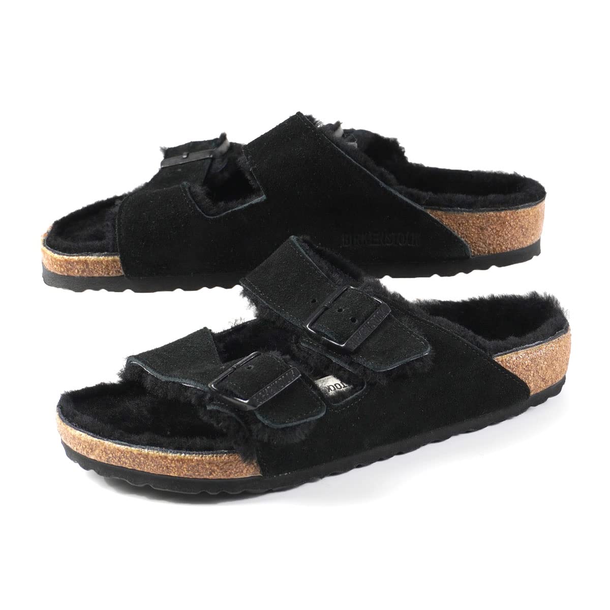 Birkenstock Arizona Men's Sandals Size 43 - Comfortable Black Leather Footbed Sandals for Walking, Travel & Casual Wear