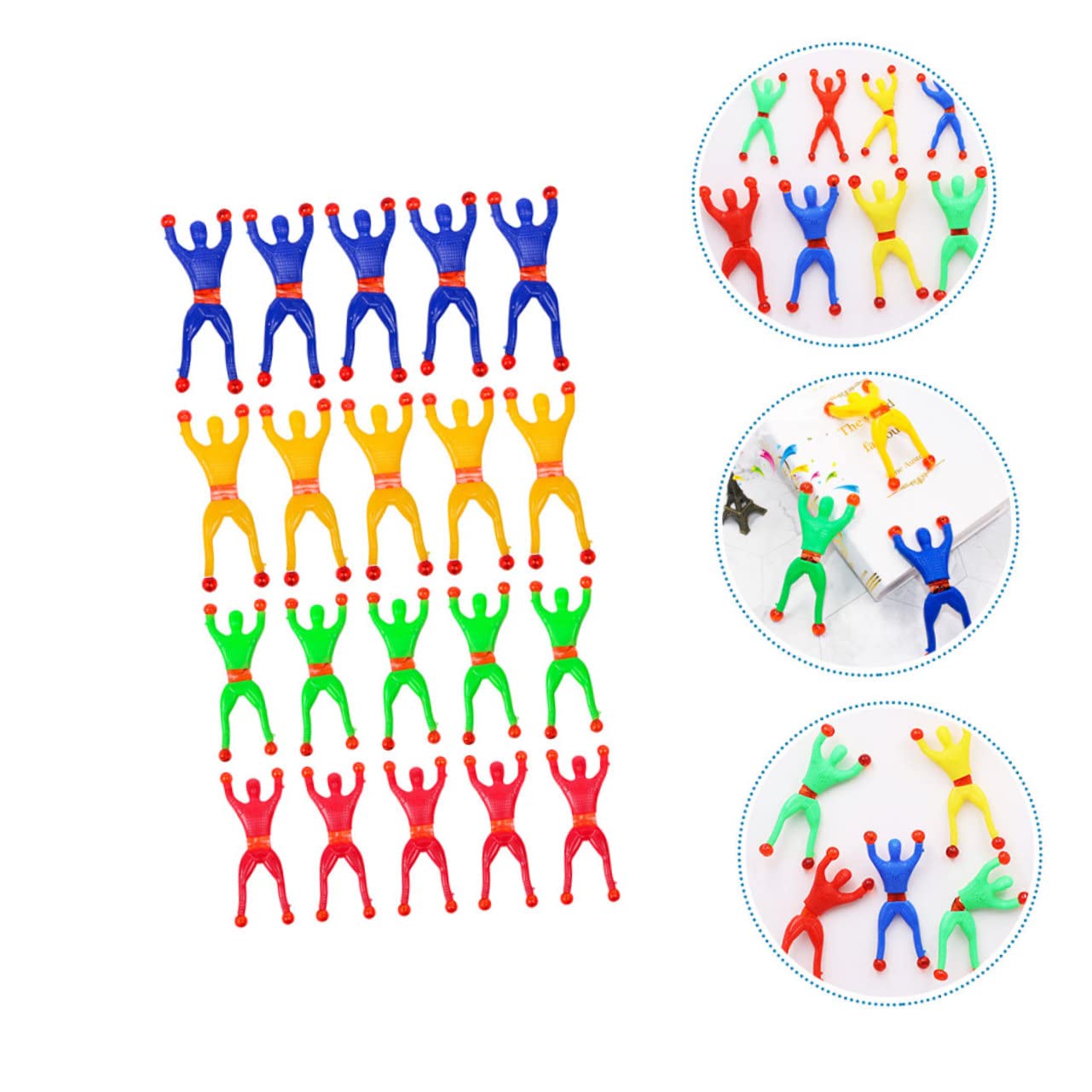 100 Pcs Educational Sticky PVC Toys for Kids - Safe, Interactive Learning & Sensory Play - Perfect for Classroom, Party Favors & Stress Relief