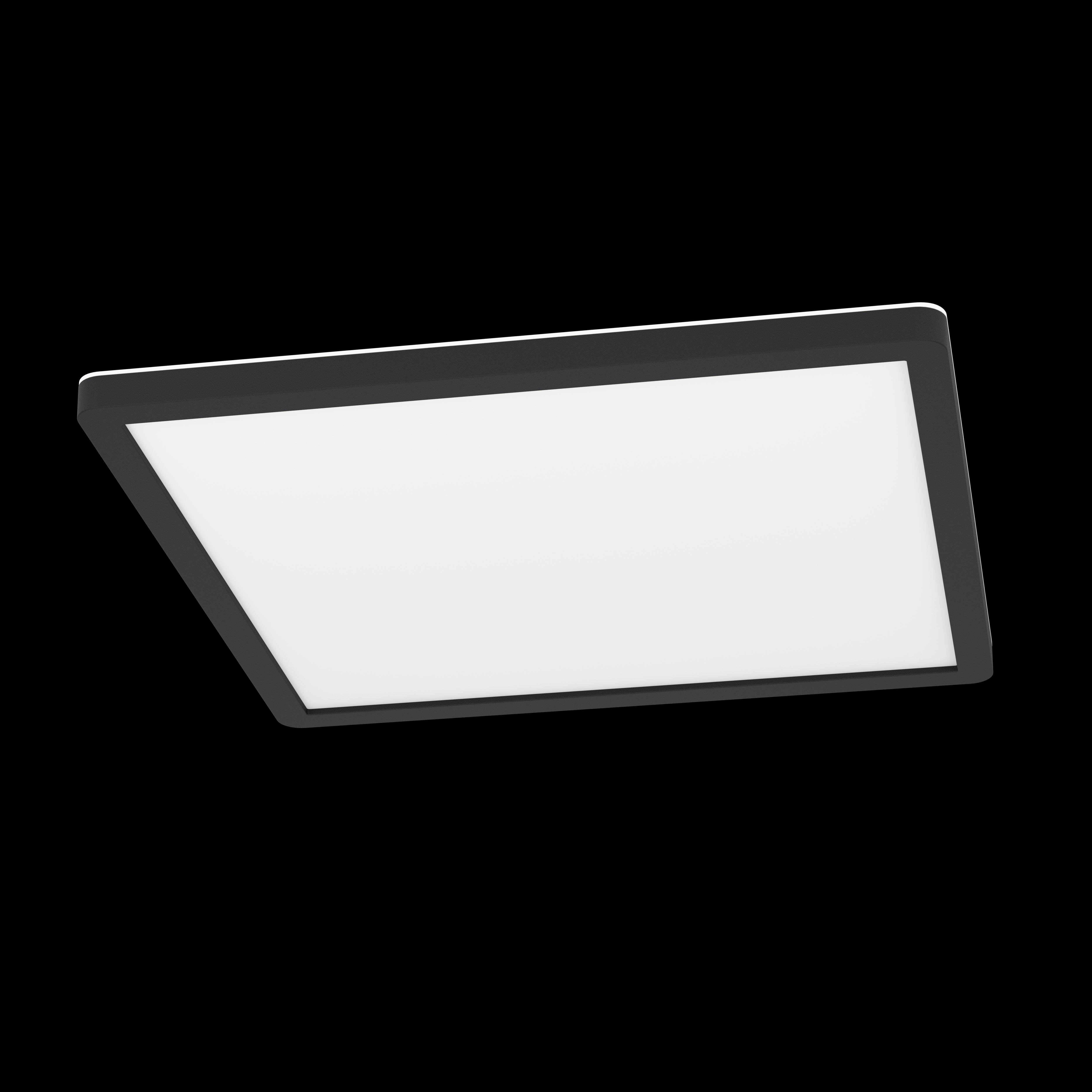 Eglo Connect Rovito Z Smart Black Square LED Ceiling Flush Mount Light 29.5cm - Modern Lighting for Living Room, Bedroom & Kitchen
