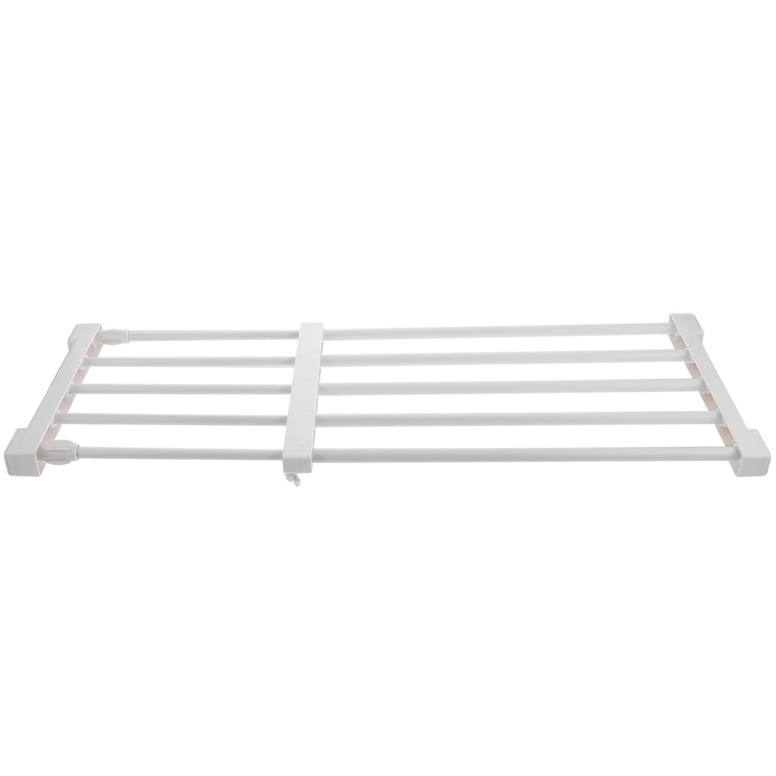 Expandable Metal Closet Tension Shelf & Rod - Adjustable Storage Rack Organizer for Wardrobe, Cabinet, Kitchen & Bathroom | DIY Space Saving Solution for Home Organization