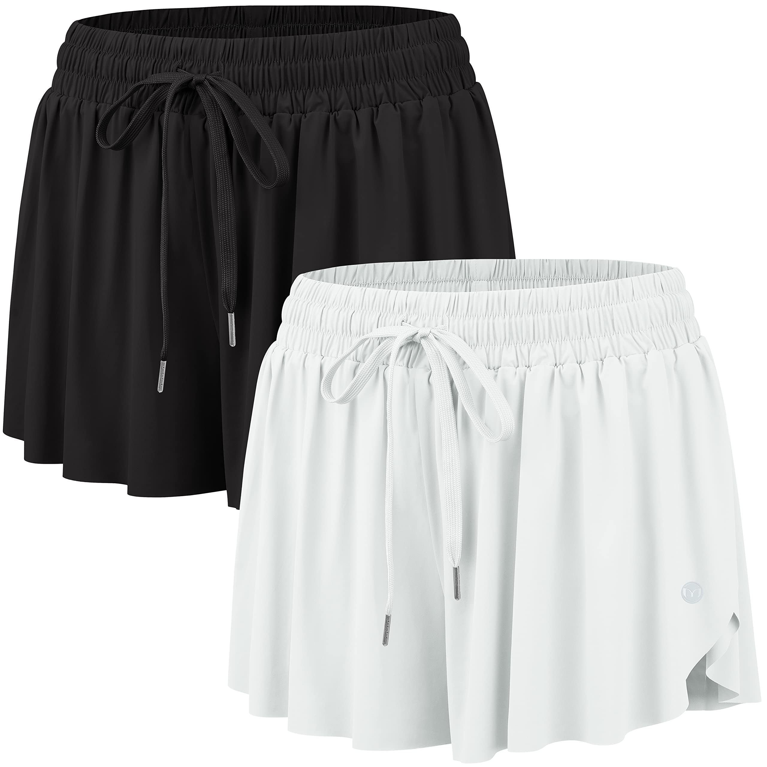 MIRITY 2-in-1 Women's Athletic Shorts for Running, Yoga & Workout - Breathable Biker Shorts with Pockets - Perfect for Summer Sports & Casual Wear
