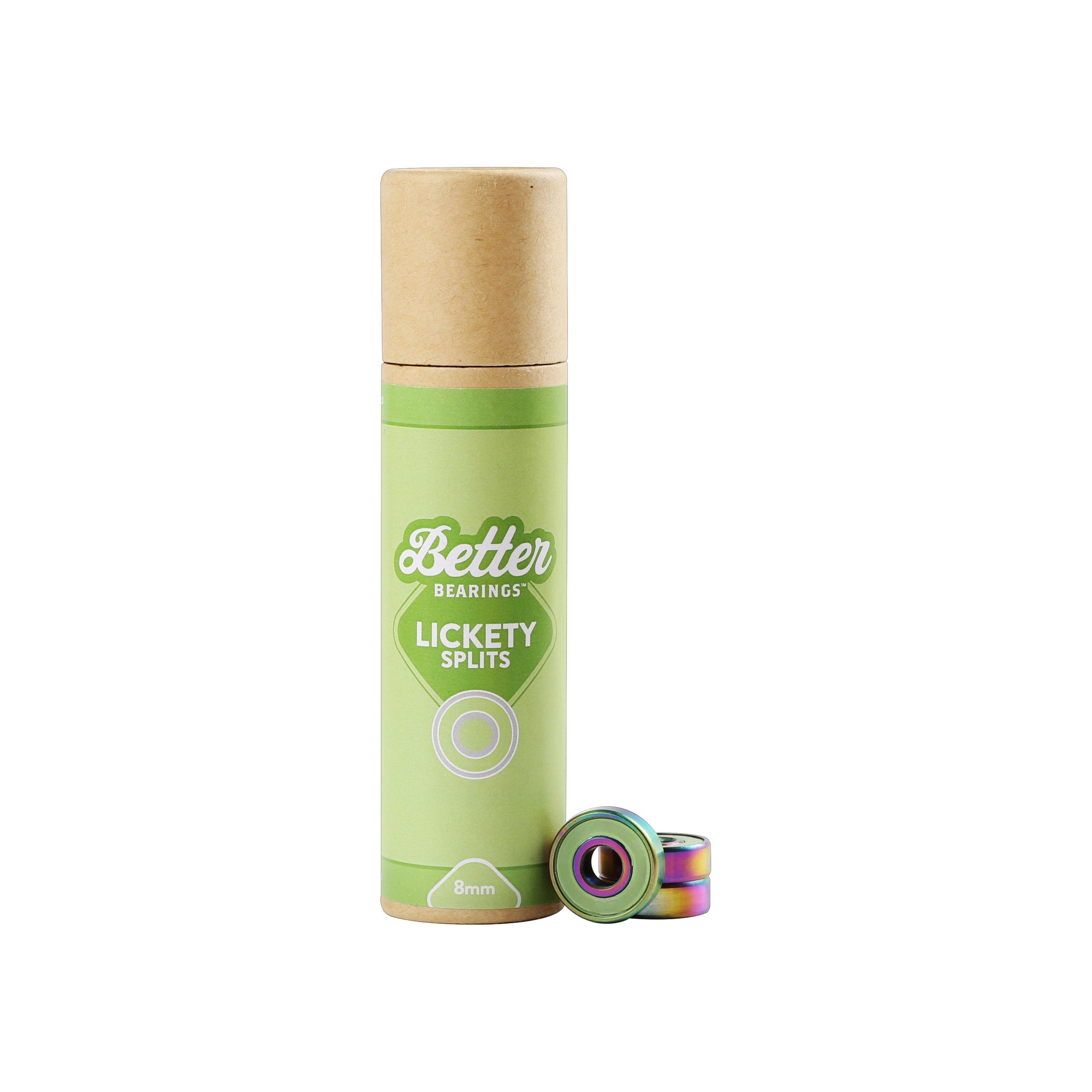 Better Bearings Lickety Splits (16 Pack) - High Performance Skateboard Bearings for Smooth Riding - Perfect for Skateboarding, Longboarding & Roller Skating