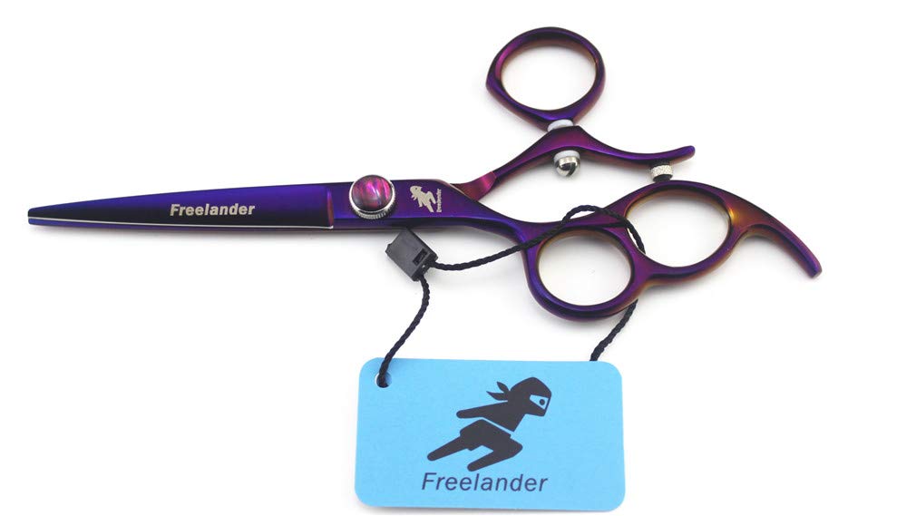 Professional Left-Handed Hairdressing Scissors 6 Inch - 440C Stainless Steel Barber Shears for Hair Cutting, Thinning & Styling - Ultra Sharp Salon Scissors for Home & Professional Use - Perfect for Hairstylists, Barbers & DIY Hair Care
