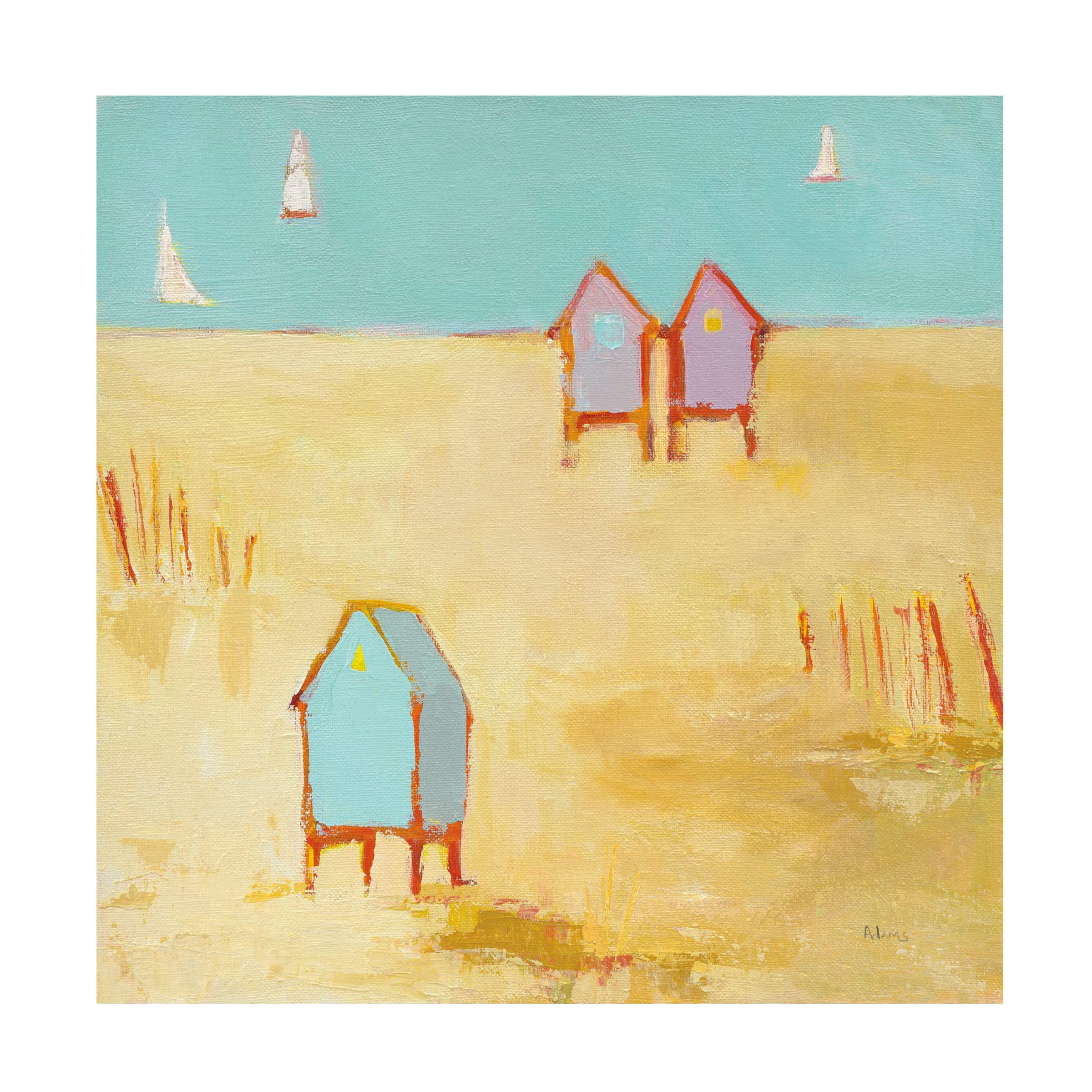 Trademark Fine Art 'Beach Bums' Canvas Wall Art by Phyllis Adams - Coastal Decor for Living Room, Bedroom & Beach House