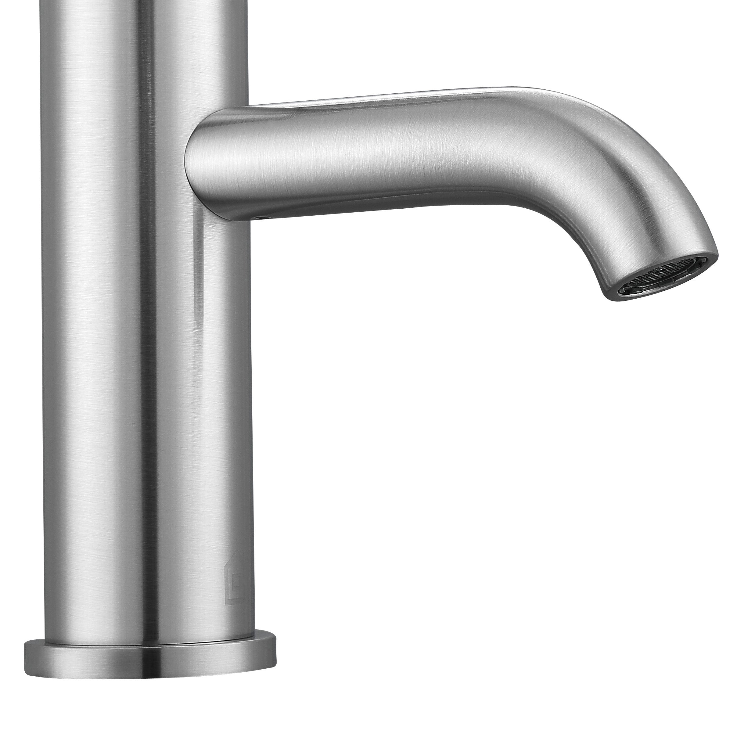 Valencia Series Single Lever Bathroom Faucet - Brushed Nickel Finish - Modern Water-Saving Design for Bathroom Sink, Vanity & Powder Room