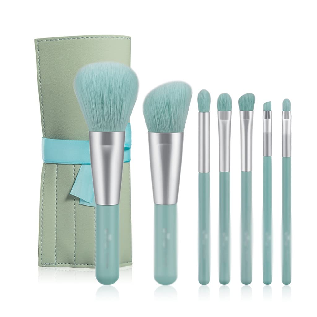 7Pcs Makeup Brush Set for Powder Contour Eyeshadow - Beauty Cosmetics with Bag for Daily Makeup