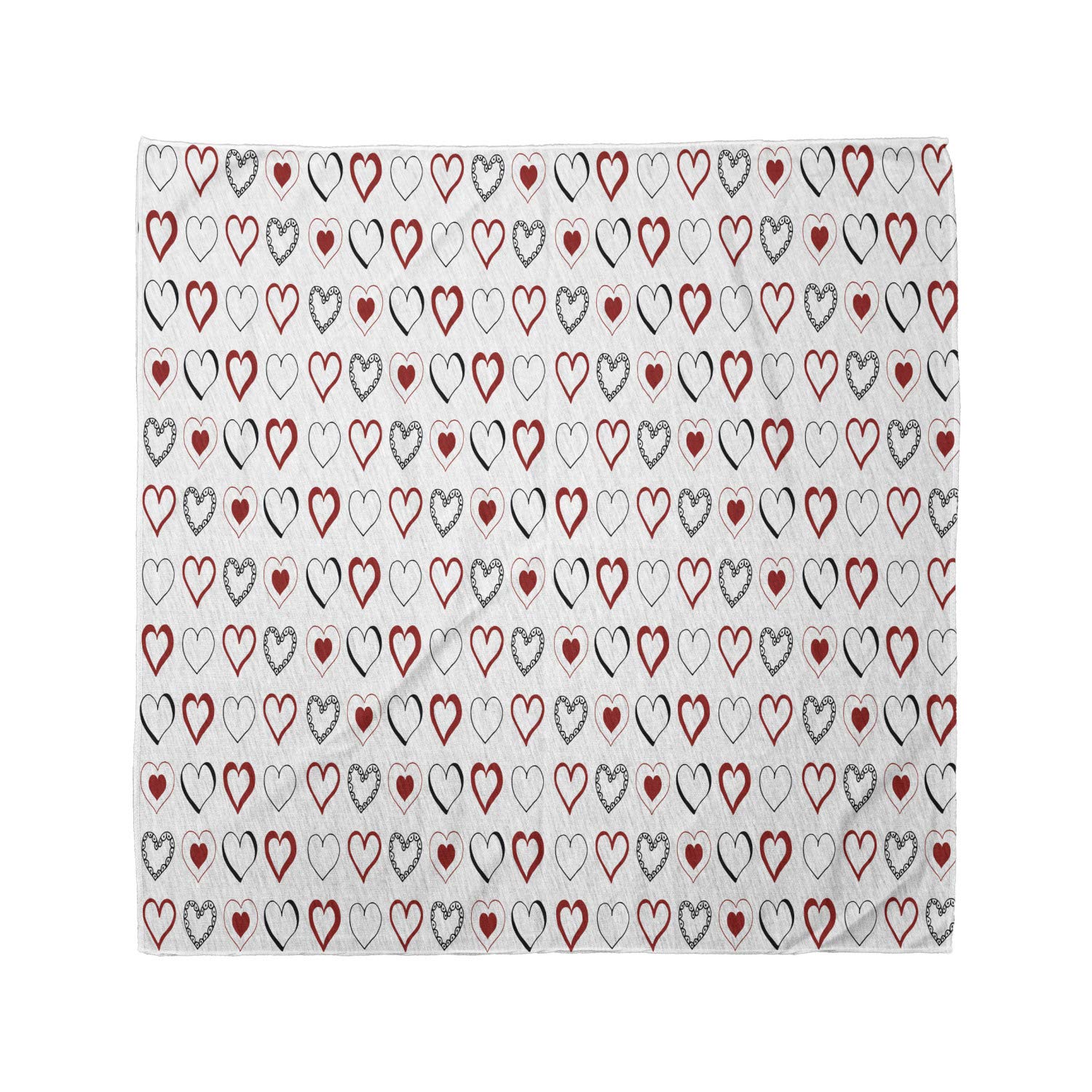 Ambesonne Love Bandana - Doodle Hipster Romance Unisex Head & Neck Scarf for Men & Women | Perfect for Music Festivals, Outdoor Adventures & Fashion Accessories