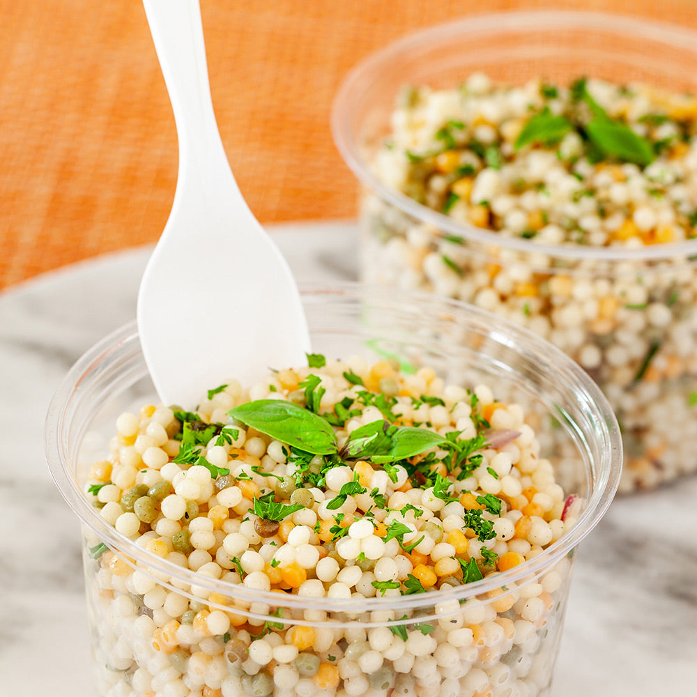 Eco-Friendly 16 oz Round Clear PLA Compostable Deli Containers - 4.75