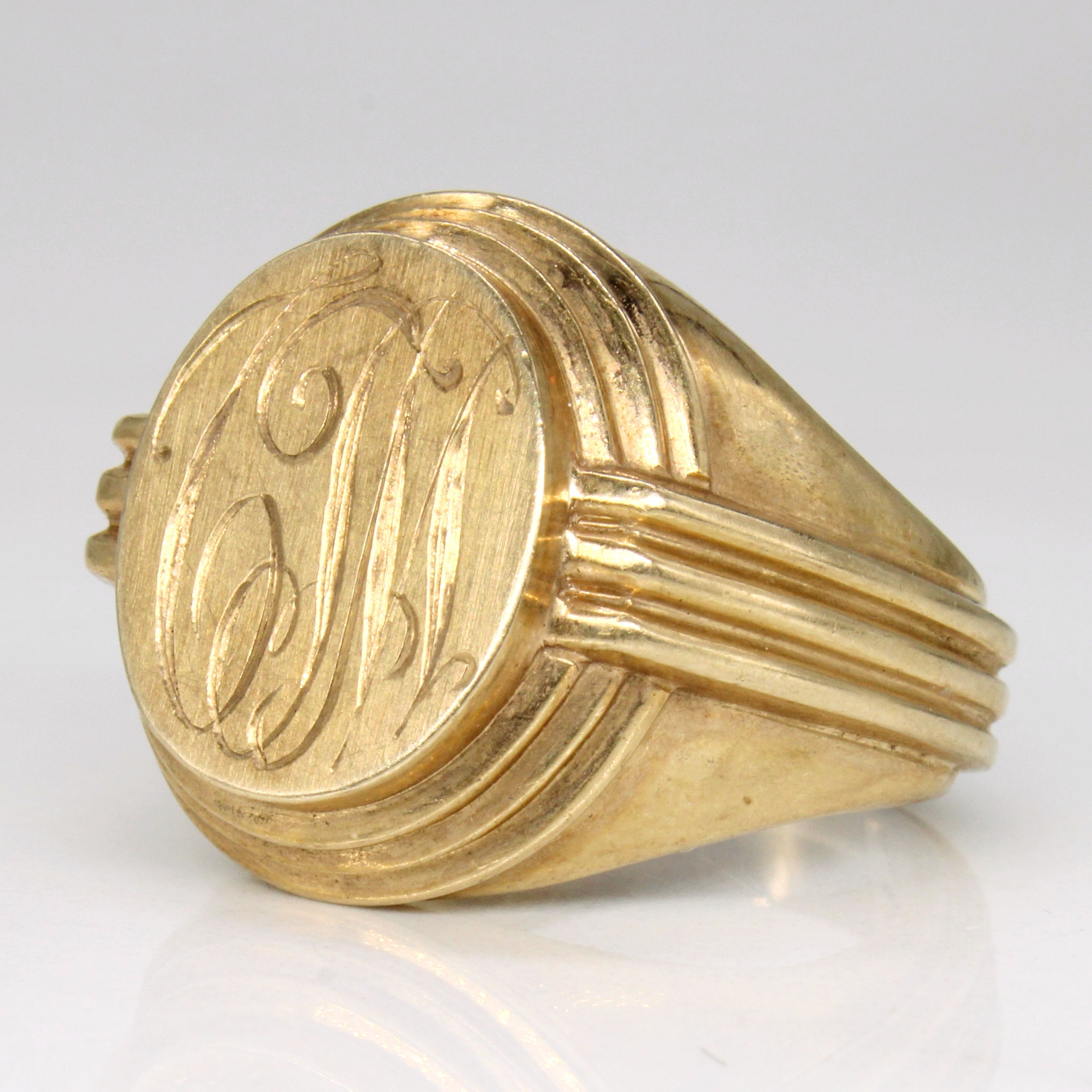 10K Yellow Gold Initial Ring for Women - Personalized Monogram Letter Ring - Size 8 - Perfect for Birthdays, Anniversaries & Gifts