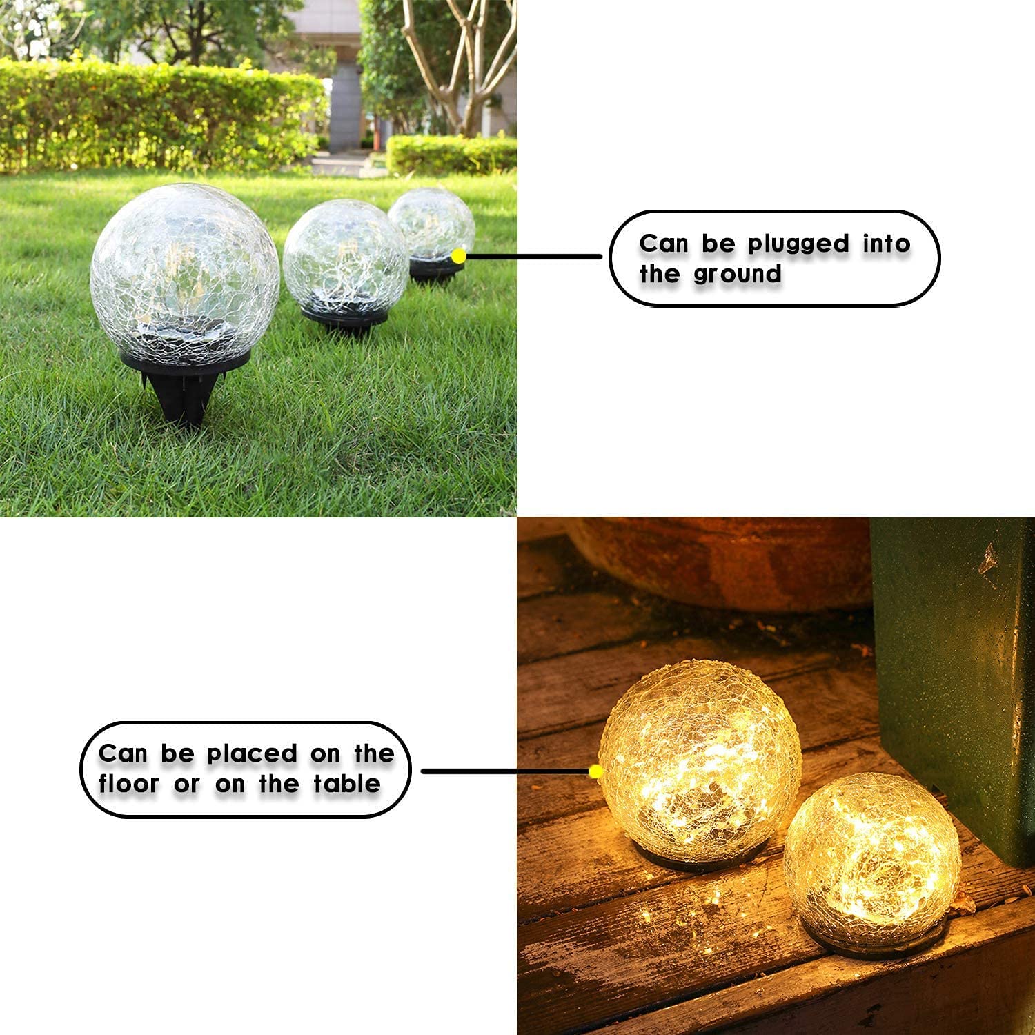 30 LED Solar Garden Lights Outdoor - 2 Pack Large 5.9