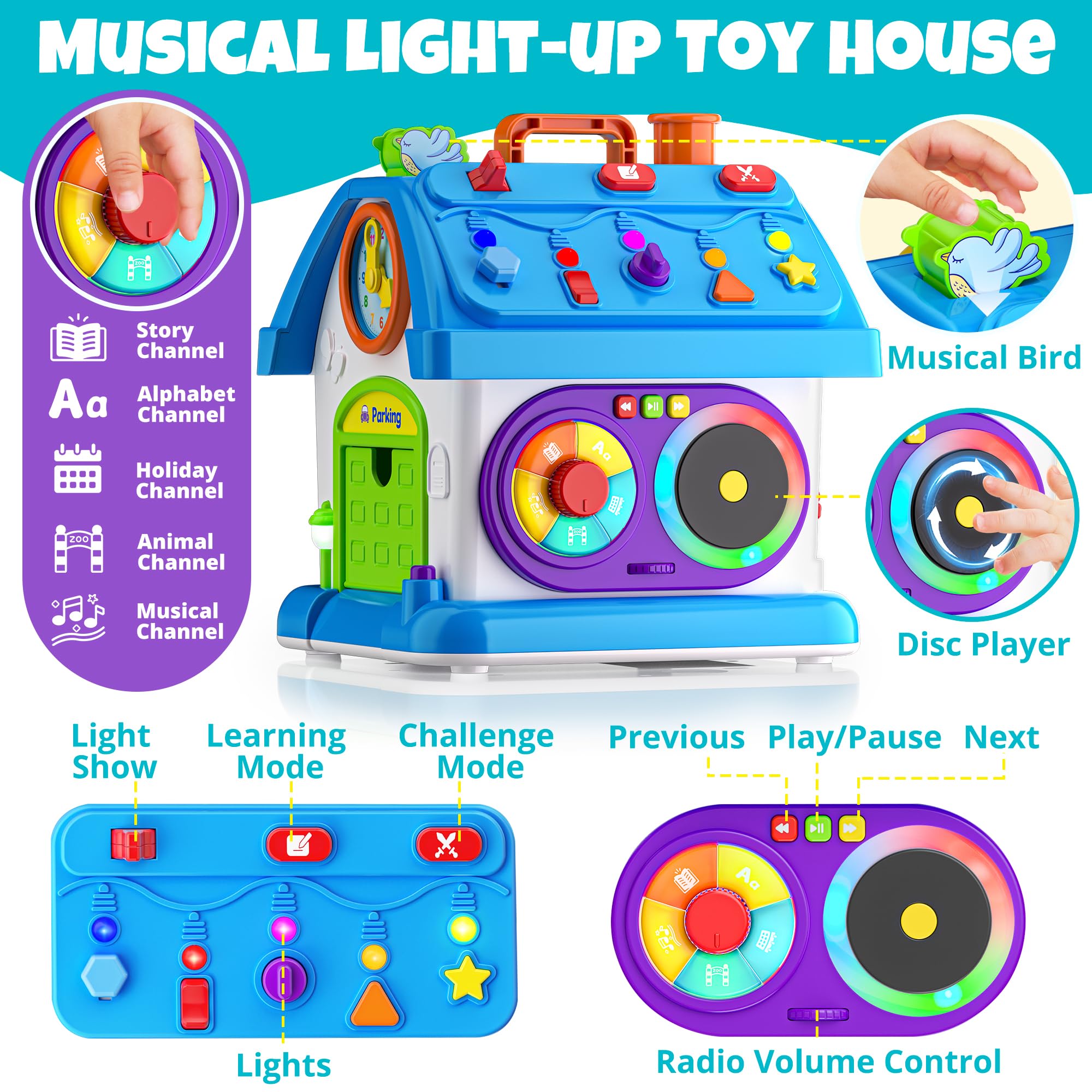 Montessori Toys for 1 Year Old - Educational Learning Toys for Toddlers 12-18 Months - Perfect First Birthday Gift for Boys & Girls - Wooden Sensory Toys for Early Childhood Development - Ideal for Playtime, Daycare & Homeschooling