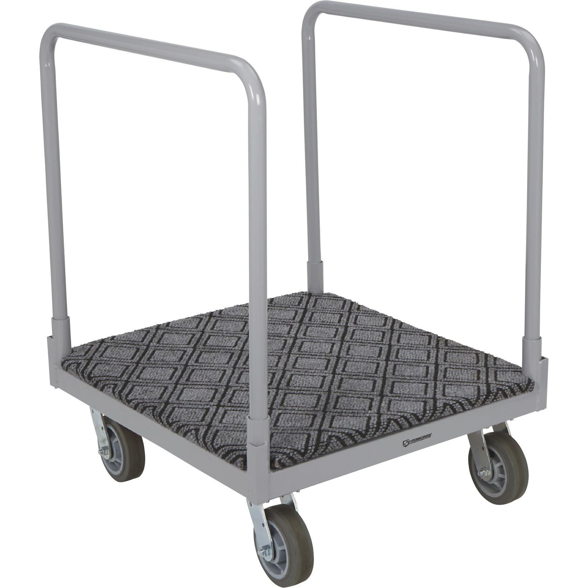 Strongway Heavy-Duty 4-Wheel Utility Cart with Carpeted Deck - 1600 lb Capacity - Perfect for Warehouse, Garage & Home Moving