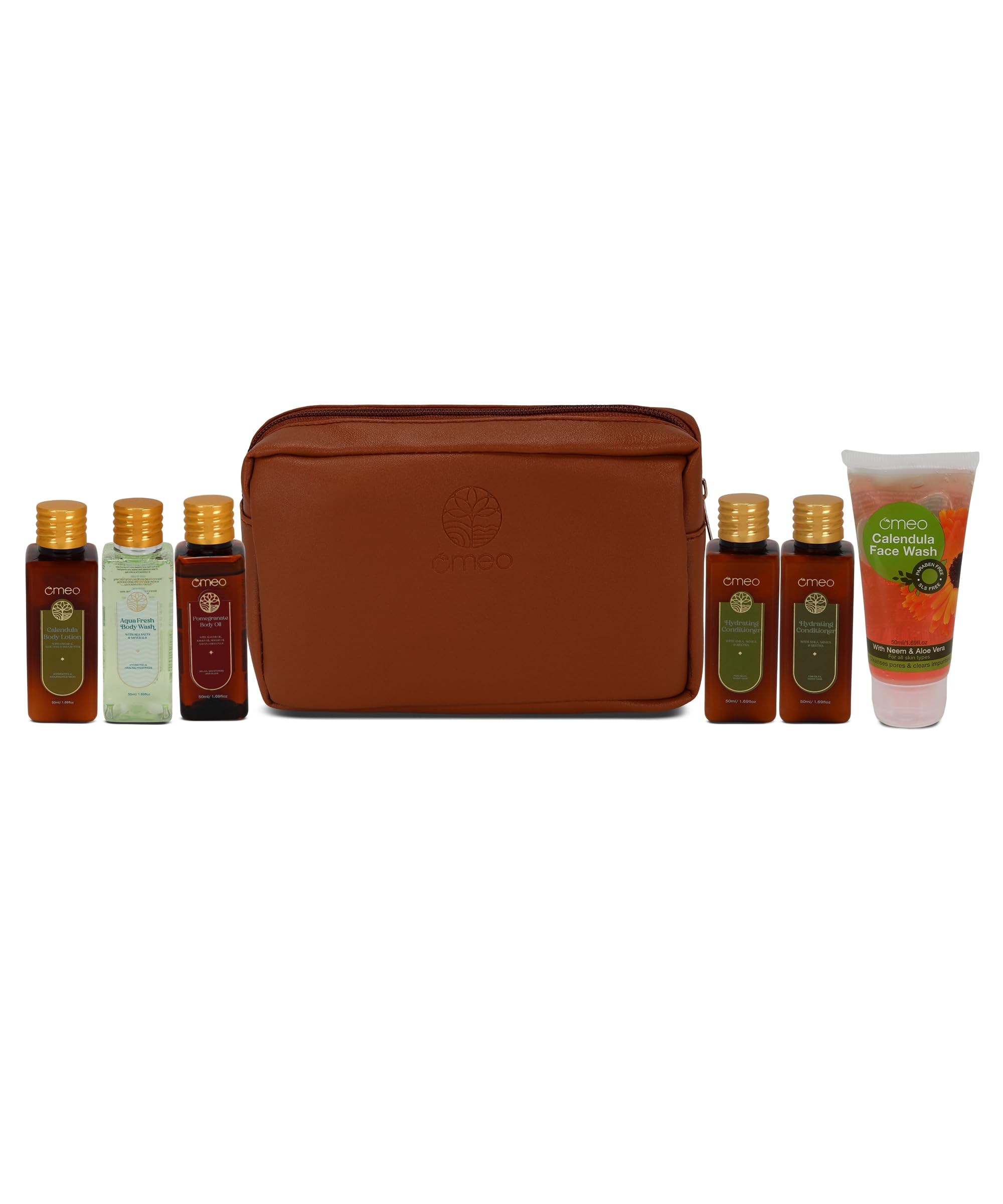 Omeo Revitalizing Travel Kit - Essential Skincare Set for Hydration & Glow | Perfect for Airplane, Vacation & On-the-Go Use