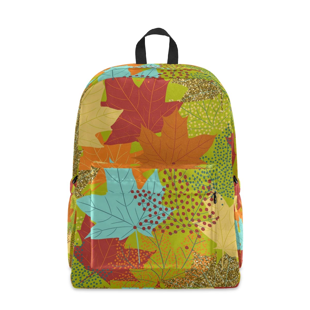Anti-Theft Casual Backpack for Men & Women - Lightweight Travel Backpack with USB Charging Port, Water-Resistant College Daypack for School, Work & Outdoor Adventures (Fall Maple Leaves Design) - Perfect for Commuting, Hiking & Daily Use