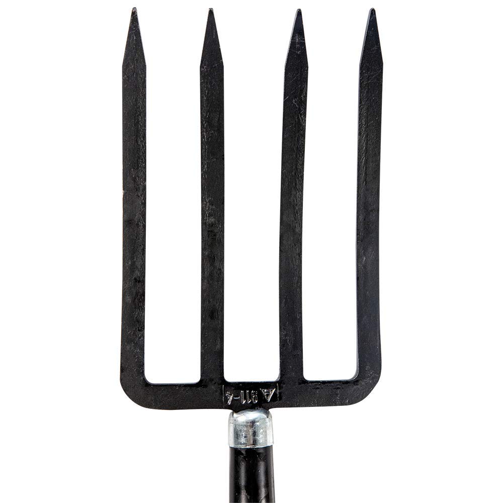 Bellota 911-4 MA Premium Stainless Steel Digging Fork - Heavy Duty Garden Tool for Soil Aeration, Compost Turning & Planting - Ideal for Home Gardening, Landscaping & Farm Use