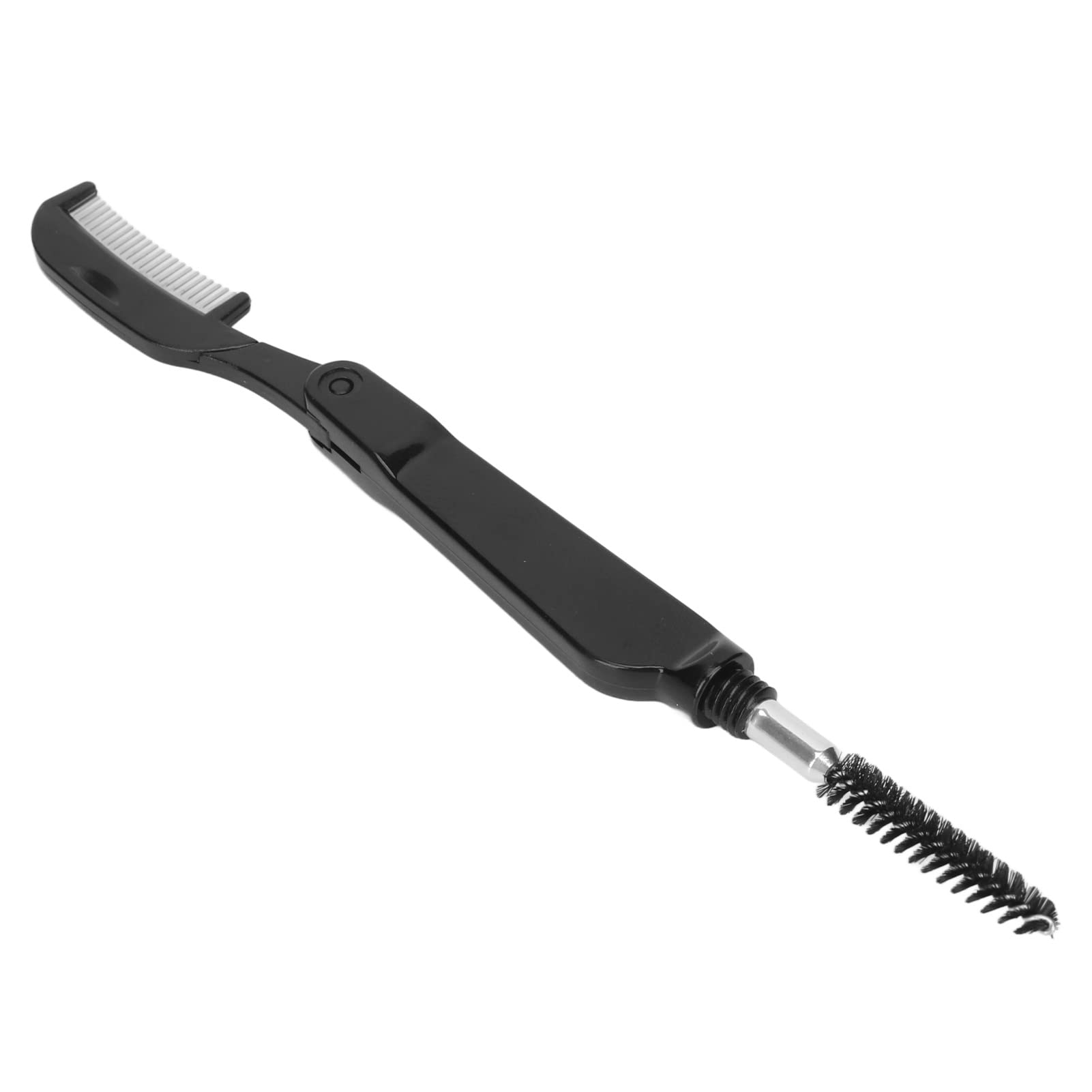 2-in-1 Folding Brow & Eyelash Brush - Double Headed Makeup Tool for Perfect Eyebrow Shaping & Eye Makeup Blending - Travel & Home Use