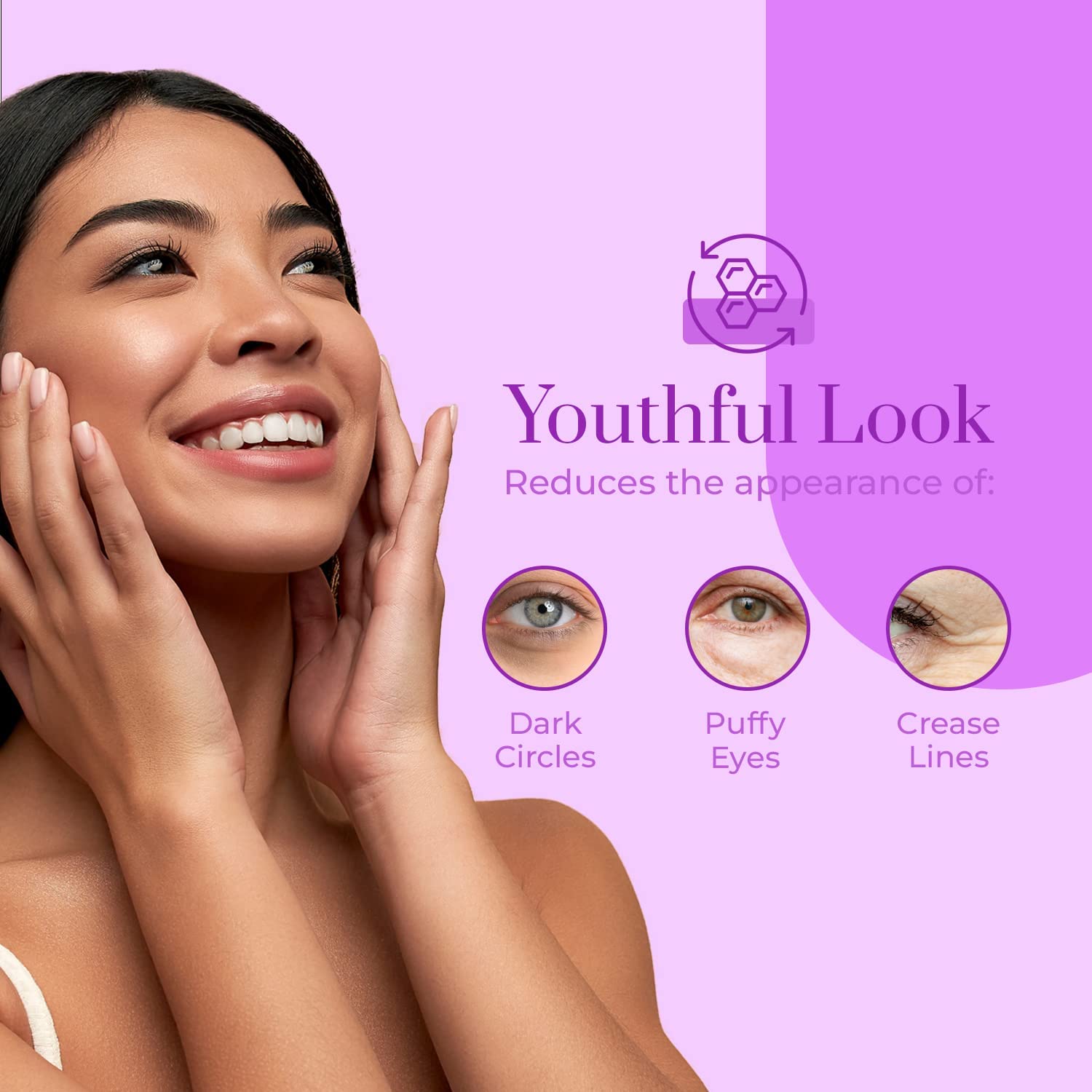 Collagen Eye Cream for Dark Circles & Wrinkles - Hydrating & Plumping Korean Skincare - Dermatologist Tested, Clean Beauty & Cruelty-Free - 1.01 Fl Oz - Perfect for Night Routine & Travel Skincare