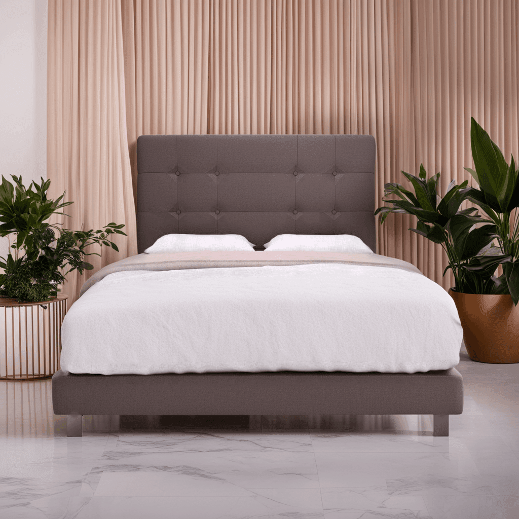 Jaxon Faux Leather Upholstered Queen Size Bed Frame with Wooden Slats - Modern Platform Bed for Master Bedroom, Guest Room & Apartment