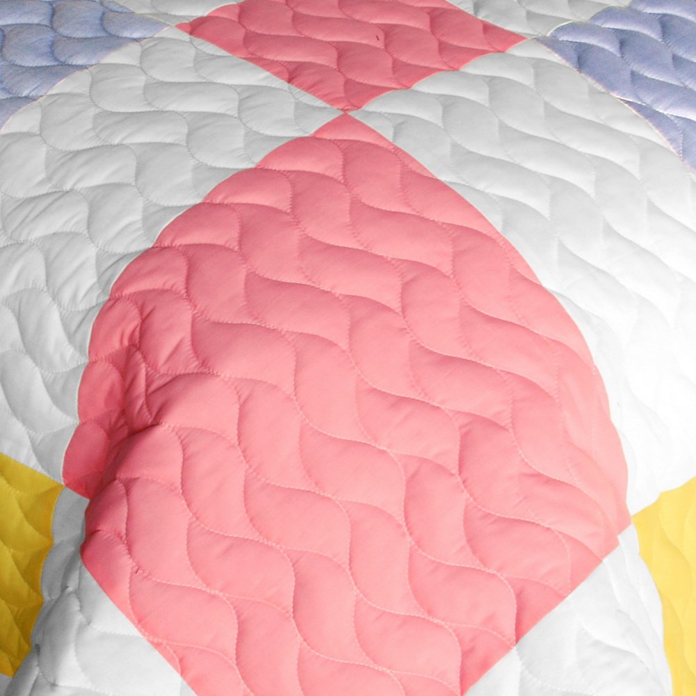 Joy of Love 3-Piece Vermicelli Quilted Patchwork Bedding Set - Full/Queen Size - Cozy & Stylish for Bedroom Decor