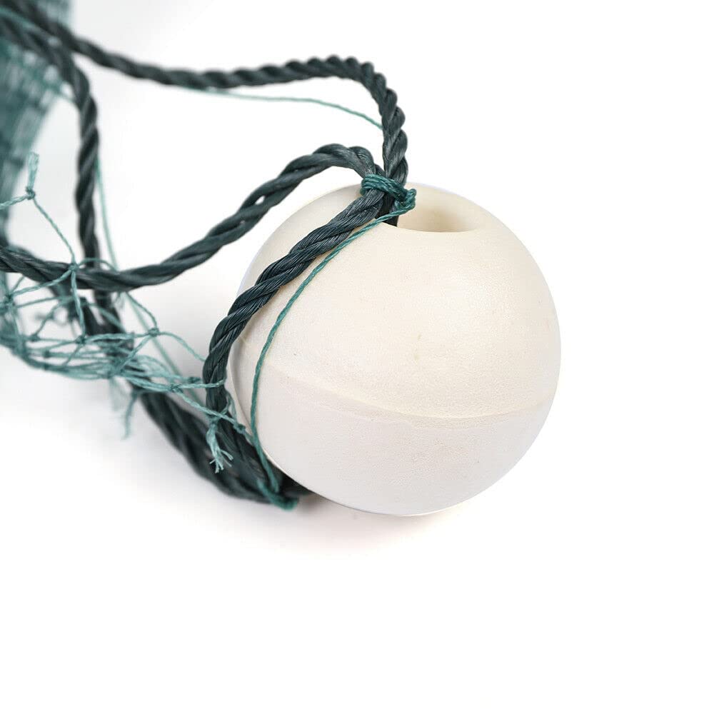Large Fishing Gill Net - Handmade Nylon Beach Seine Drag Net with PVC Foam Floats & Lead Sinkers | Durable Bait Fish Mesh for Saltwater & Freshwater Fishing | Perfect for Shore Fishing, Crabbing, and Bait Collection