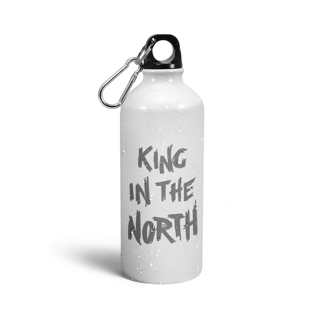 Prink King In The North Printed 600ml Water Bottle | Insulated Stainless Steel Sipper Bottle | Game of Thrones GOT Inspired Drinkware | Perfect for Office, Gym & Outdoor Adventures