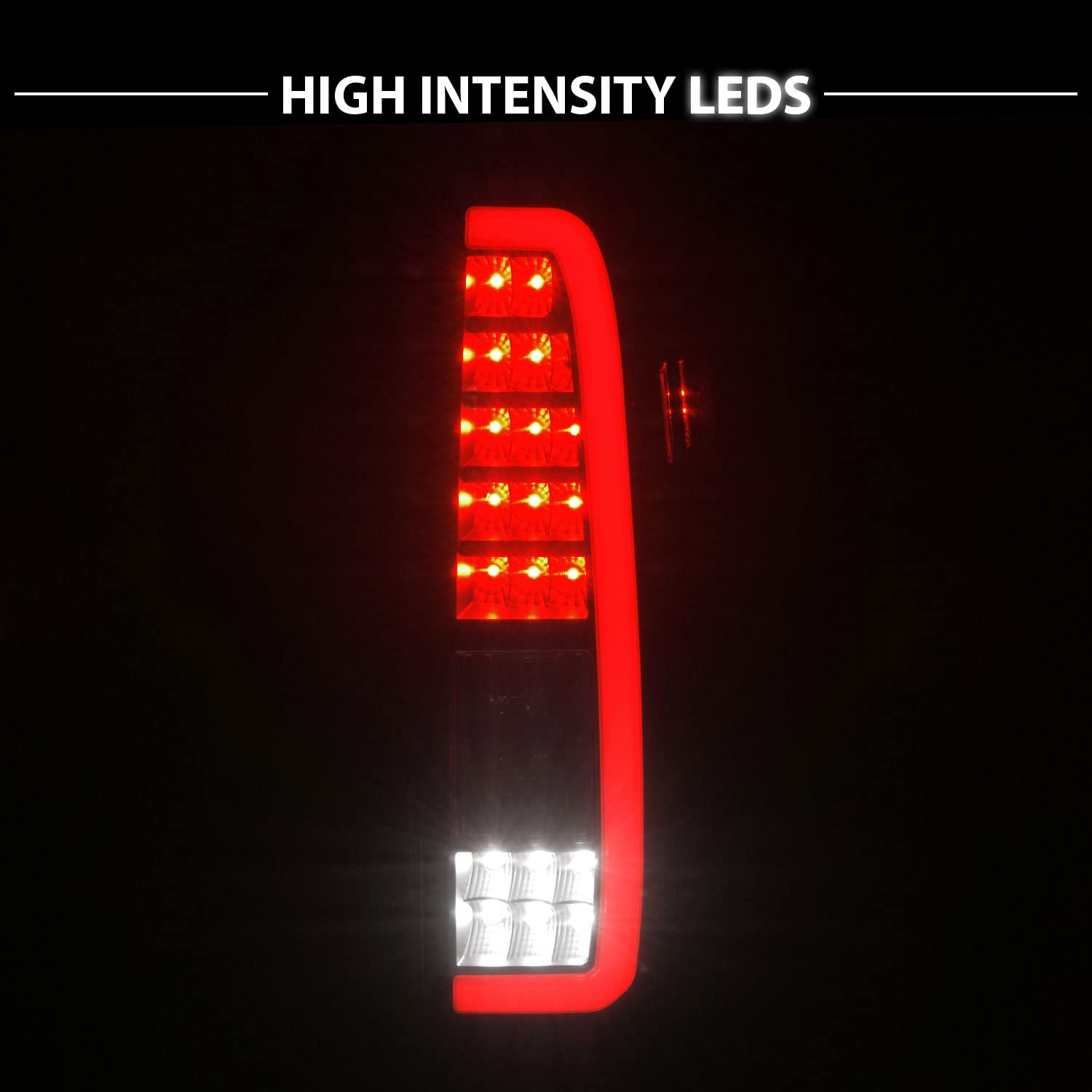 2005-2021 Nissan Frontier & 2009-2012 Suzuki Equator LED Tail Lights - Smoke Black C-Type Replacement Assembly (Pair) - Left & Right Side - Enhanced Night Visibility for Safer Driving