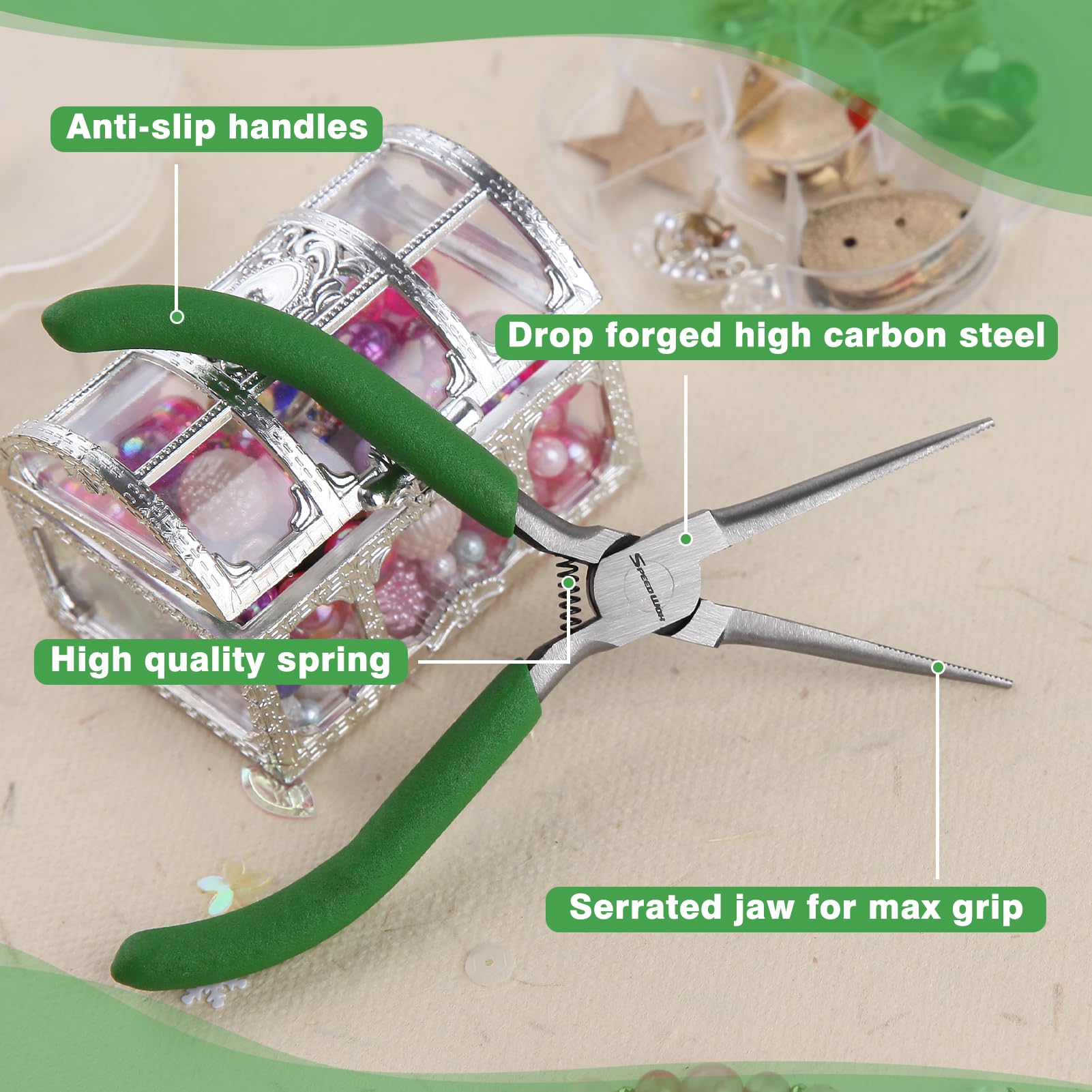 SPEEDWOX Mini Needle Nose Pliers 4.5