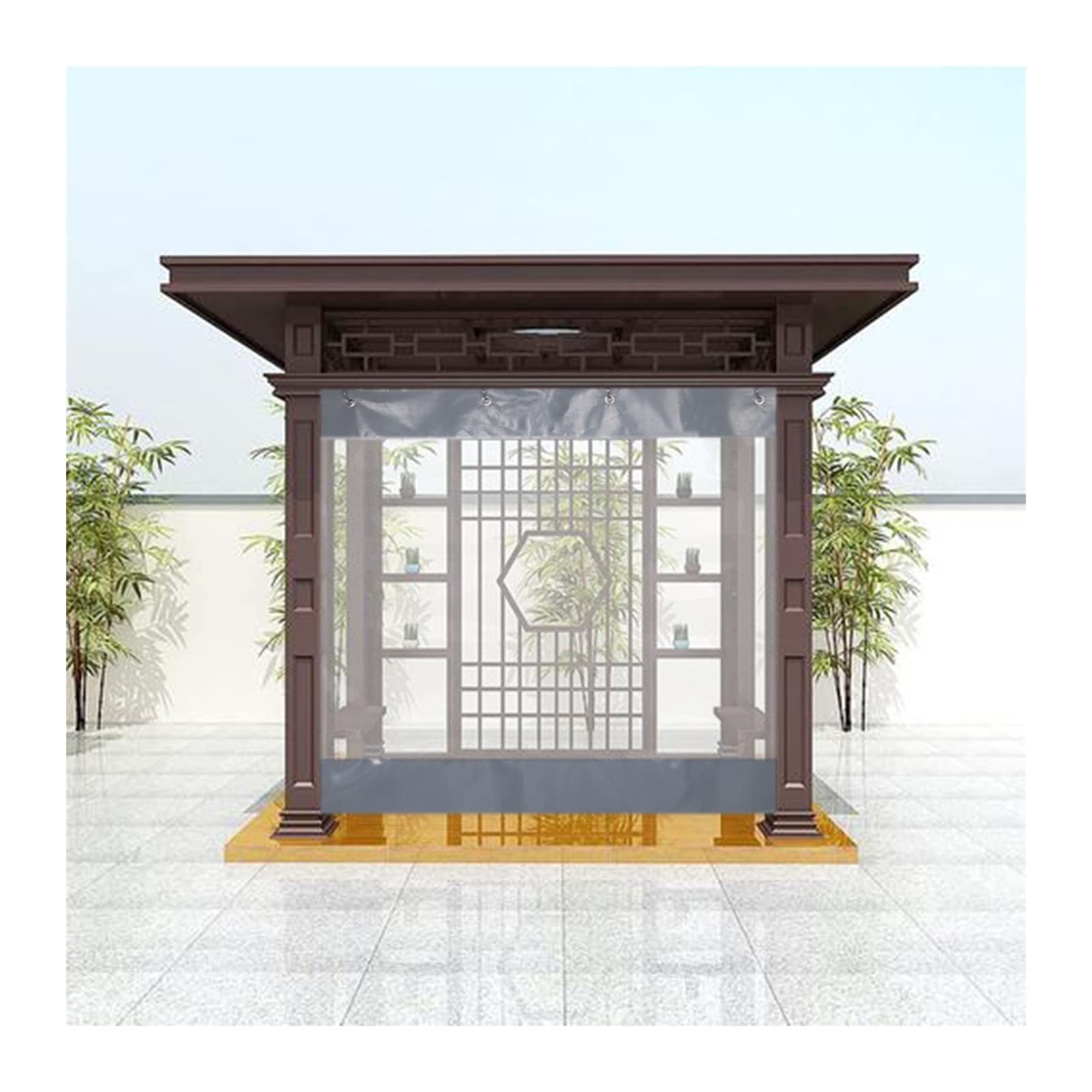 Heavy Duty Tear-Resistant PVC Plastic Tarpaulin - 2.1x2.5m Waterproof Work Station Curtain for Car Wash, Porch Partition & Outdoor Shelter - Transparent Industrial Screen for Workshops, Garages & Construction Sites
