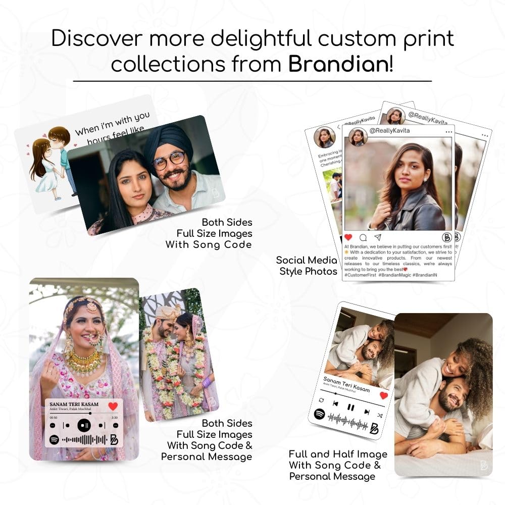 Brandian Custom Personalized Women's Wallet with Spotify Song Photo Card & Music Player Design - Unique Gift for Birthday, Anniversary, Thanksgiving (Ideal for Daily Use, Travel & Special Occasions)