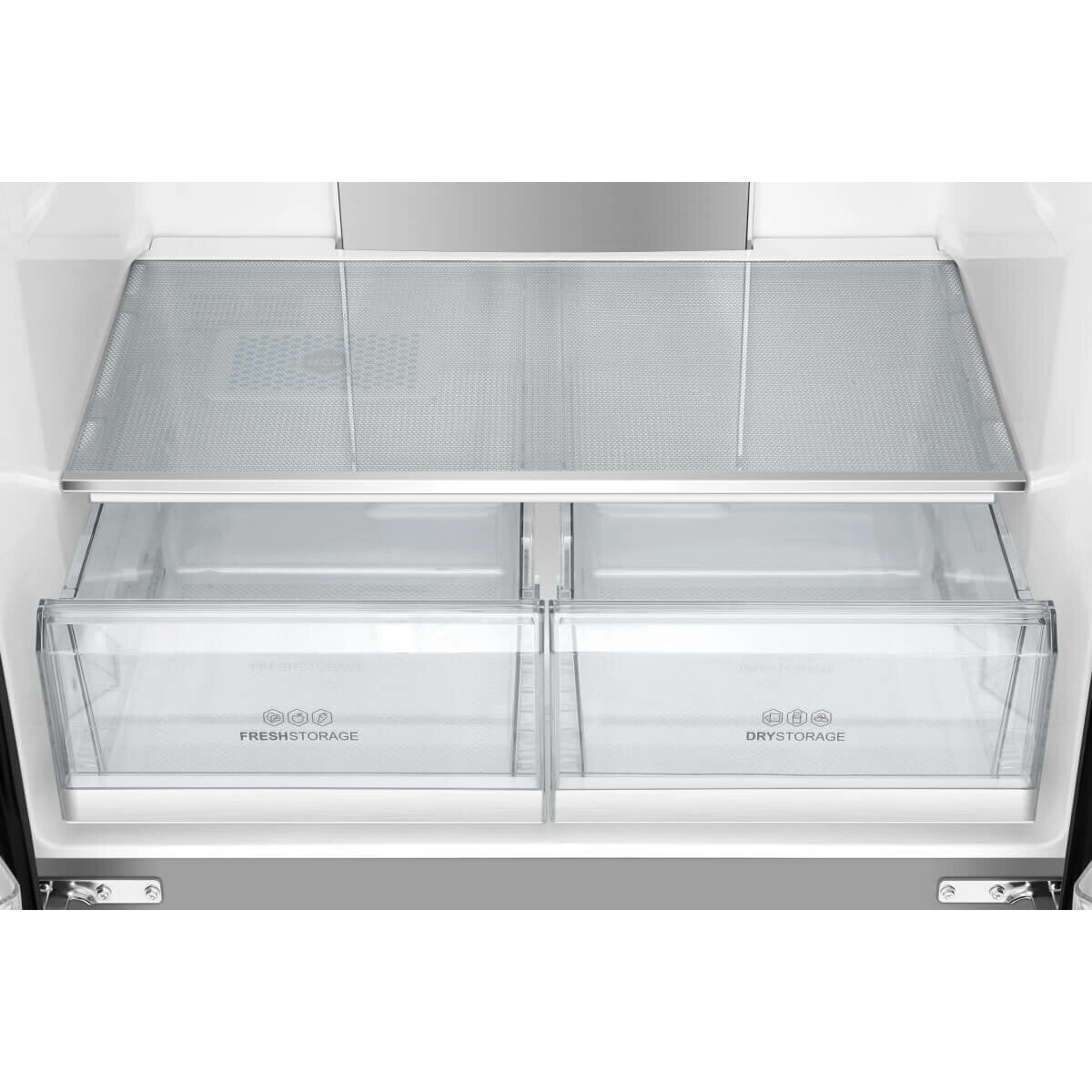 Haier 466L Quad Door Frost Free Refrigerator with Water Dispenser - Energy Efficient Black Stainless Steel HRF516YHC | Perfect for Large Families, Entertaining & Modern Kitchens