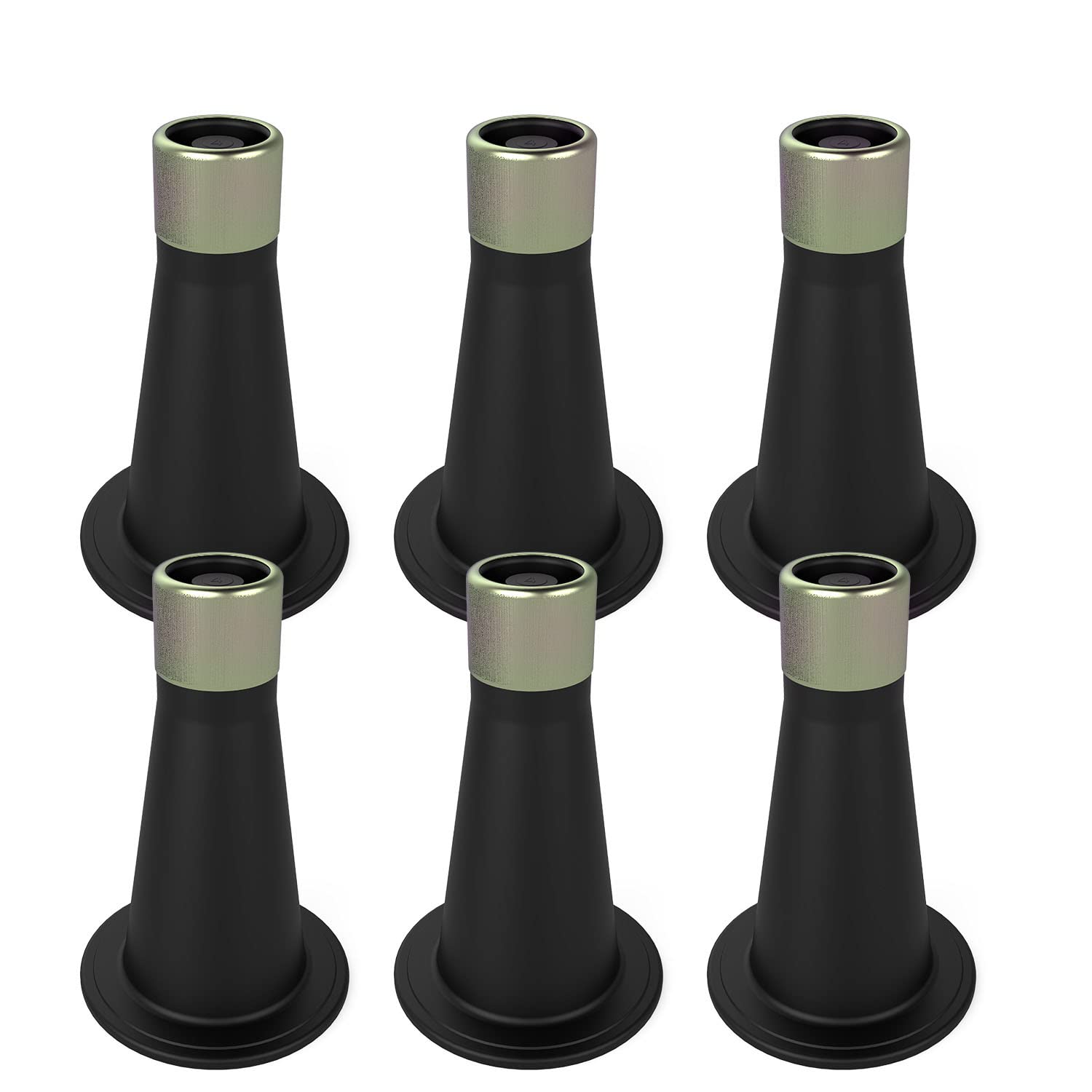 6 Pcs Heavy Duty Bed Frame Risers - Replace Wheels, Prevent Sliding, Plastic Reinforced Leg Extenders for Standard Bed Feet | Perfect for Adjustable Height, Floor Protection & Bedroom Organization