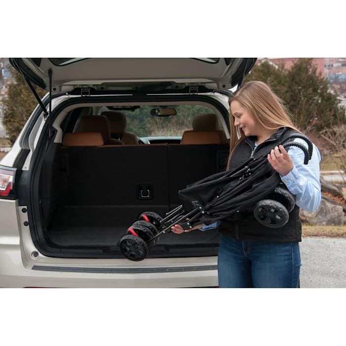 Pet Gear Travel Lite Plus Stroller - Compact & Easy Fold Pet Carrier for Cats & Dogs up to 15 lbs, No Assembly Required with Large Wheels (3 Colors) - Perfect for Vet Visits, Park Walks & Travel Adventures