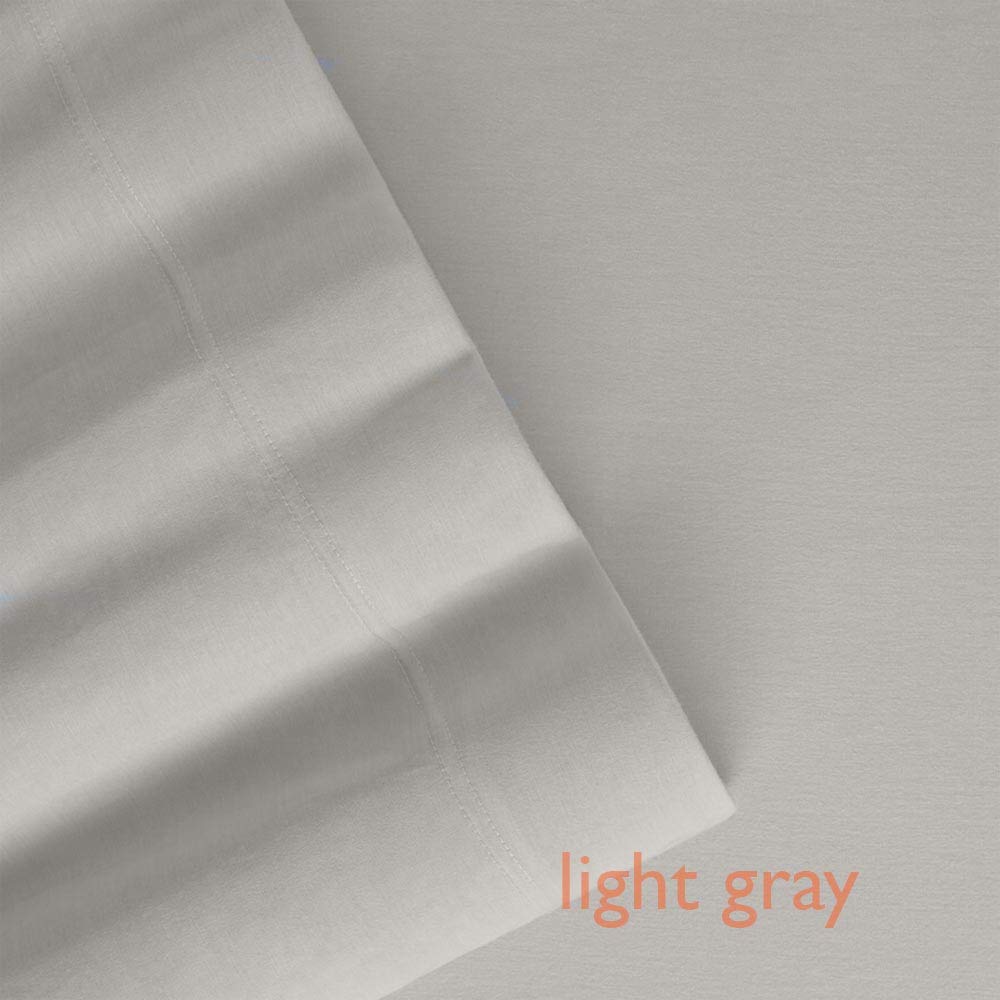 Premium Tencel Modal Jersey Sheet Set - Queen Size, Light Gray - Ultra Soft & Breathable Bedding for All-Season Comfort - Perfect for Luxury Hotels, Guest Rooms & Master Bedrooms