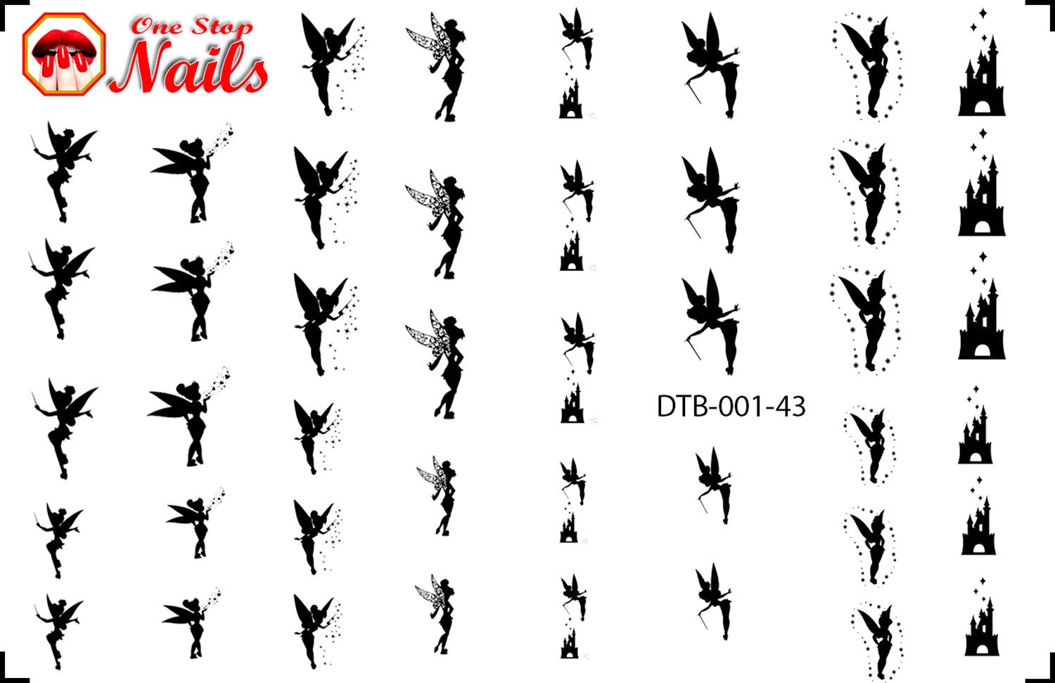 Tinkerbell Waterslide Nail Decals - Disney Fairies Nail Art Transfers for Girls | DIY Manicure Designs for Kids & Adults | Perfect for Birthday Parties, Spa Days & Disney Themed Events