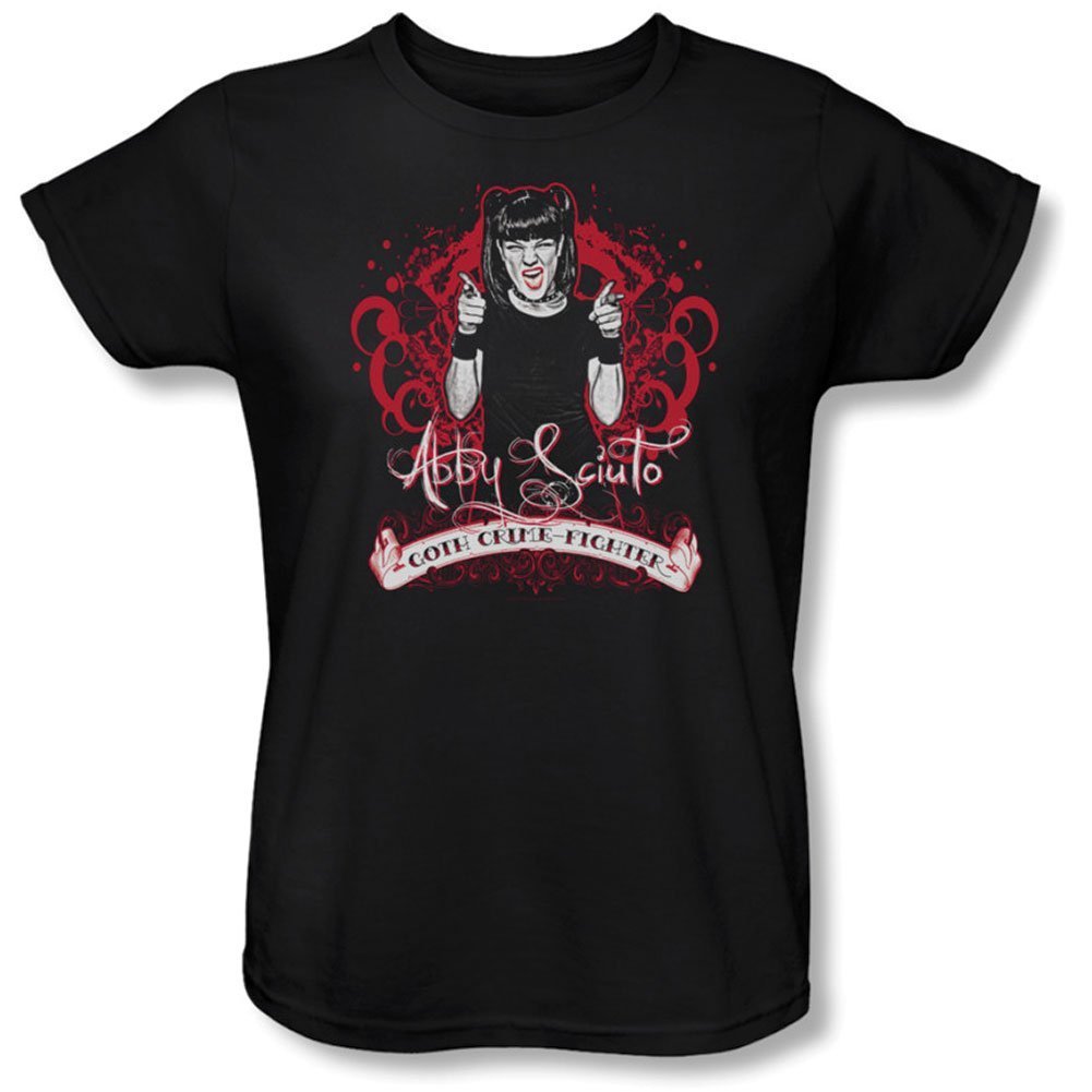 Trevco NCIS Goth Crime Fighter Women's Short Sleeve T-Shirt - Black, Medium | Casual Wear, Gift for NCIS Fans, TV Show Merchandise