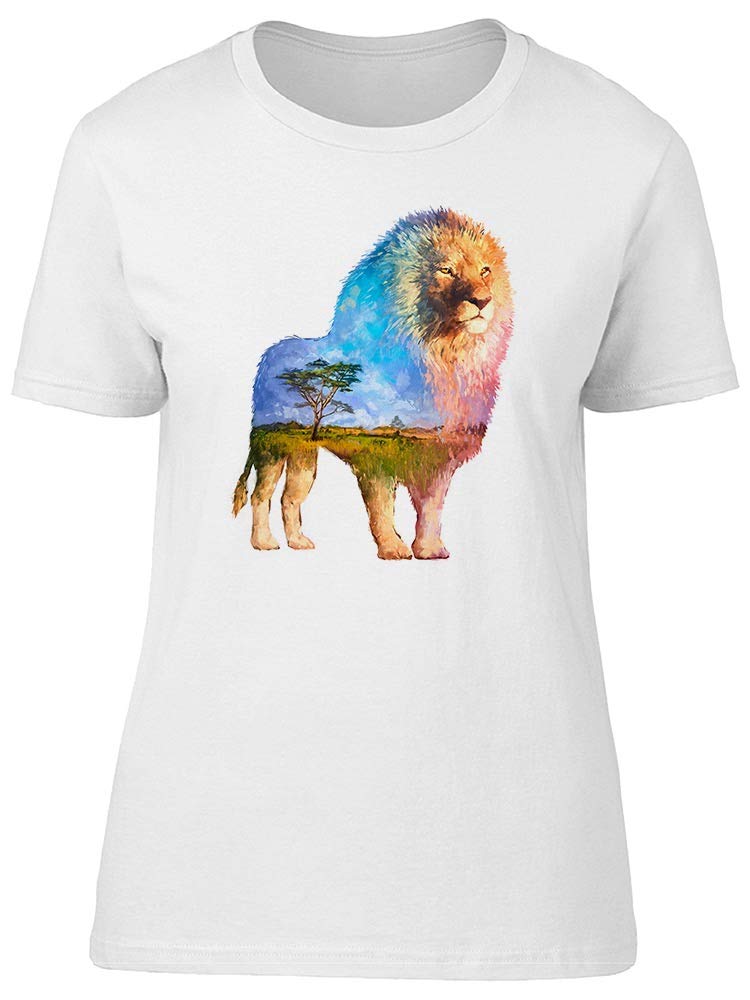 Smartprints Amazing Lion and Landscape Graphic T-Shirt for Men - Casual Wear, Street Style & Outdoor Adventures