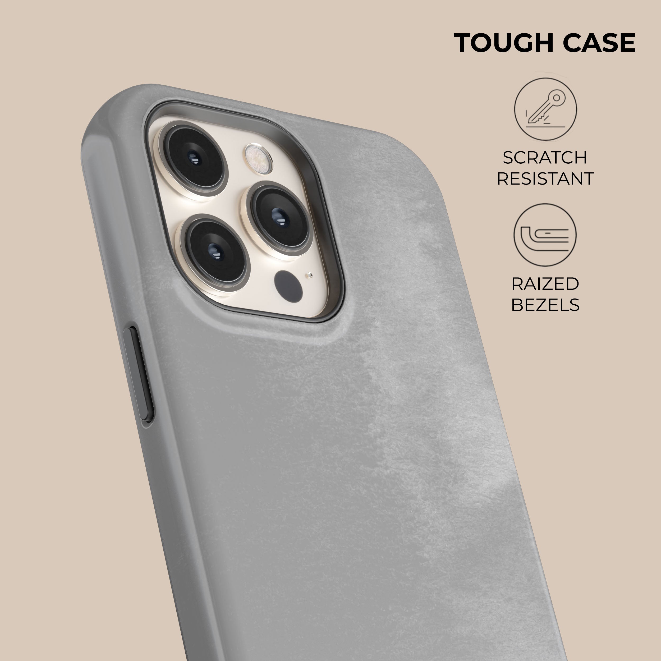 Premium Light Grey Shockproof Phone Case - Durable & Slim Protective Cover for iPhone & Android - Perfect for Daily Use, Travel & Outdoor Activities