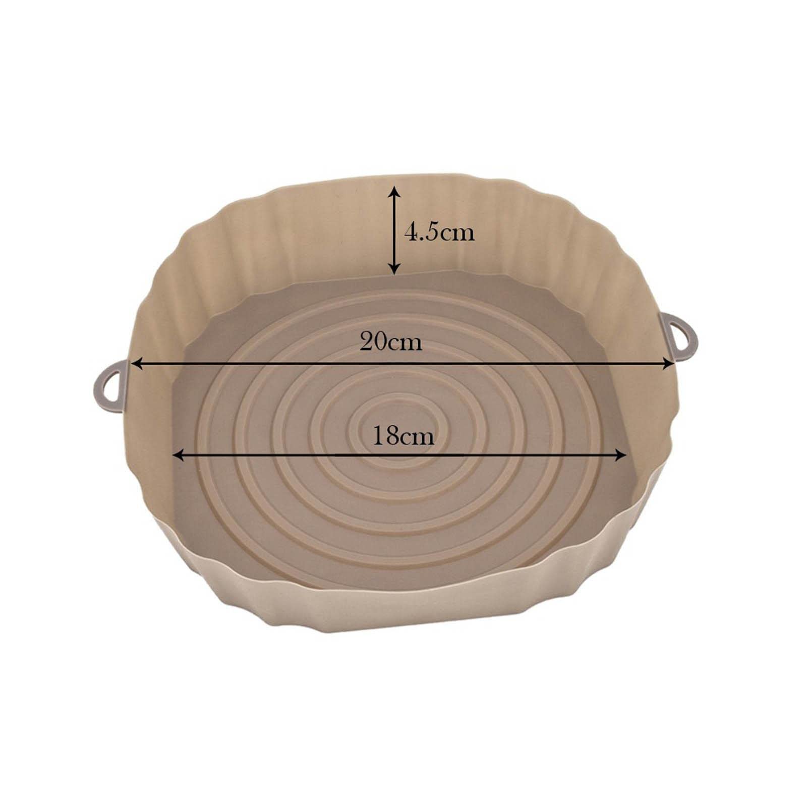 2-Pack Reusable Silicone Air Fryer Basket - Non-Stick Baking Tray for Pizza, Chicken & More | Oven-Safe Fryer Accessories for Healthy Cooking & Easy Cleanup | Perfect for Air Fryers, Toaster Ovens & Countertop Cooking
