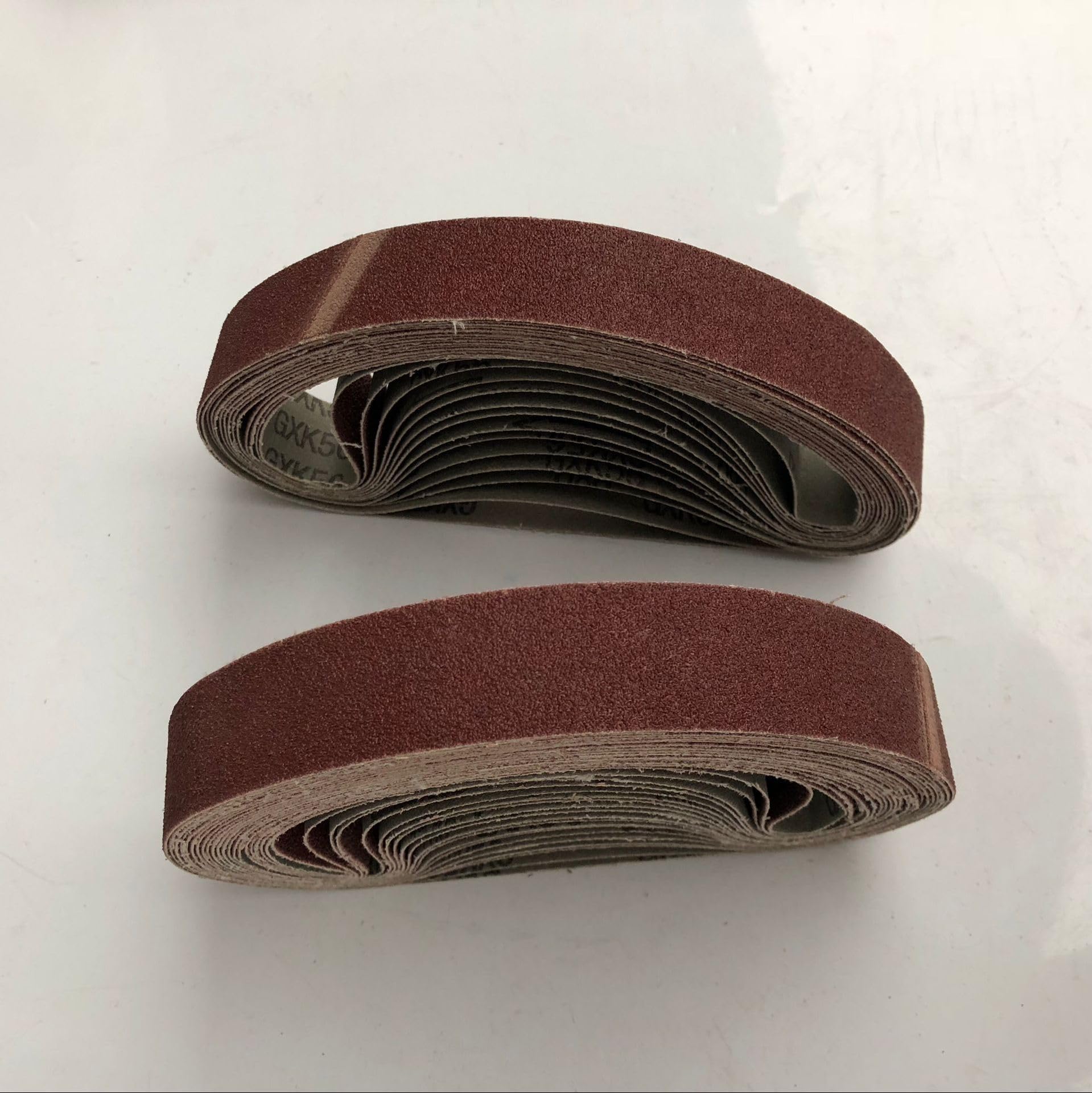10-Pack 30x533mm Aluminum Oxide Sanding Belts (40-1000 Grit) - Durable Grinder Belt Accessories for Woodworking, Metal Polishing & DIY Projects