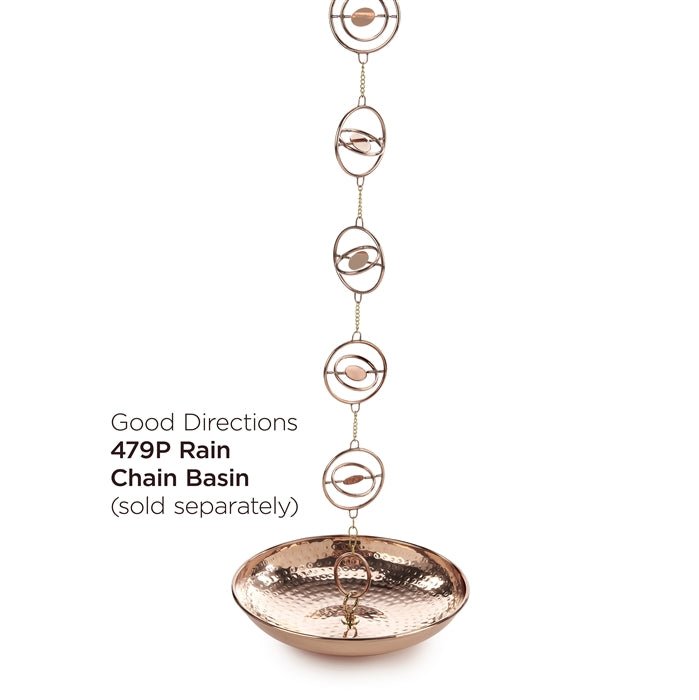Stellar Rain Chain 8.5 ft with 13 Large Decorative Figures - Perfect for Garden Waterfalls, Patio Drainage & Outdoor Home Decor
