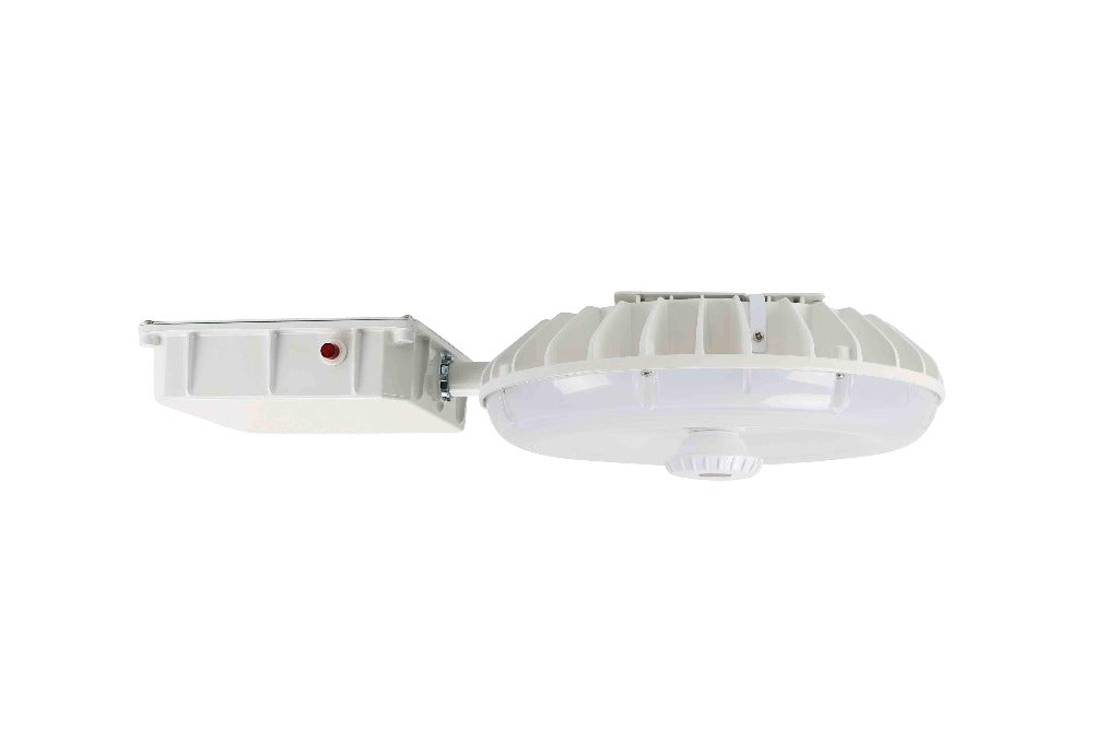 Konlite LED Canopy Light CP0203 Series - 60W/48W/36W/25W Selectable - 7,700 Lumens - 5000K/4000K Color Temperature - 120-277V - White Finish - 150W Equivalent - Perfect for Warehouses, Garages, and Outdoor Commercial Lighting