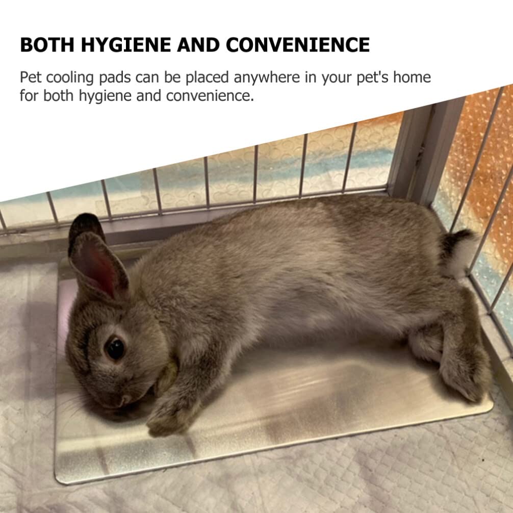 Rabbit Cooling Pad for Small Pets - Hamster, Bunny, Puppy, Kitten & Guinea Pig - Summer Cooling Mat with Bite-Resistant Design - Ice Bed for Keeping Pets Cool in Hot Weather - Perfect for Indoor Cages, Outdoor Playpens & Travel Carriers