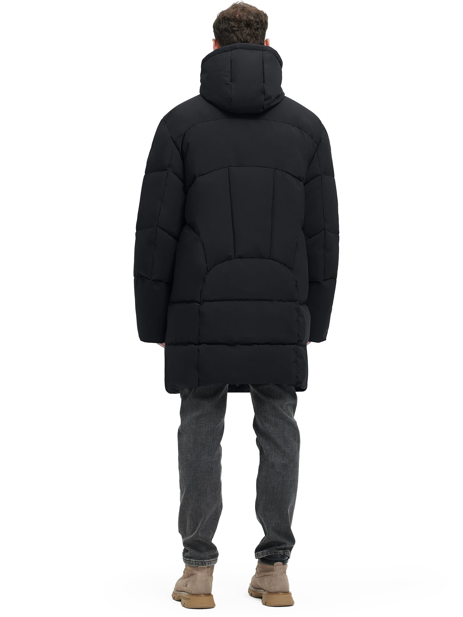 2024 Men's Waterproof Winter Jacket - Heavyweight Hooded Long Coat for Cold Weather | Warm & Windproof Outdoor Snow Coat for Hiking, Skiing & Daily Wear