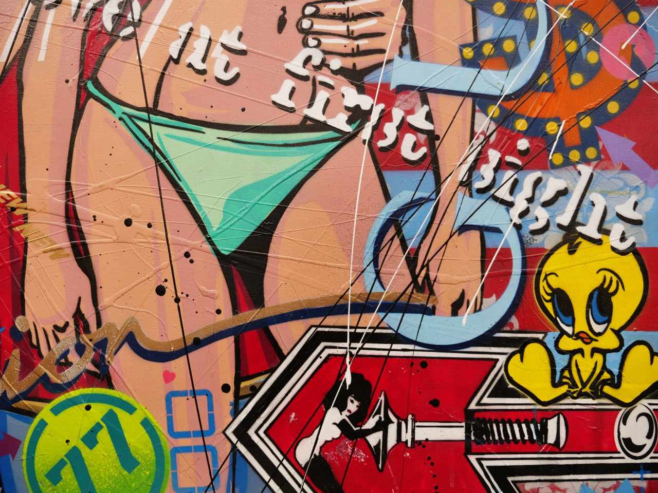 Playboy Hugh Hefner Inspired 47x47 Inch Textured Urban Pop Art Canvas Painting - Modern Wall Decor for Living Room, Bedroom & Office