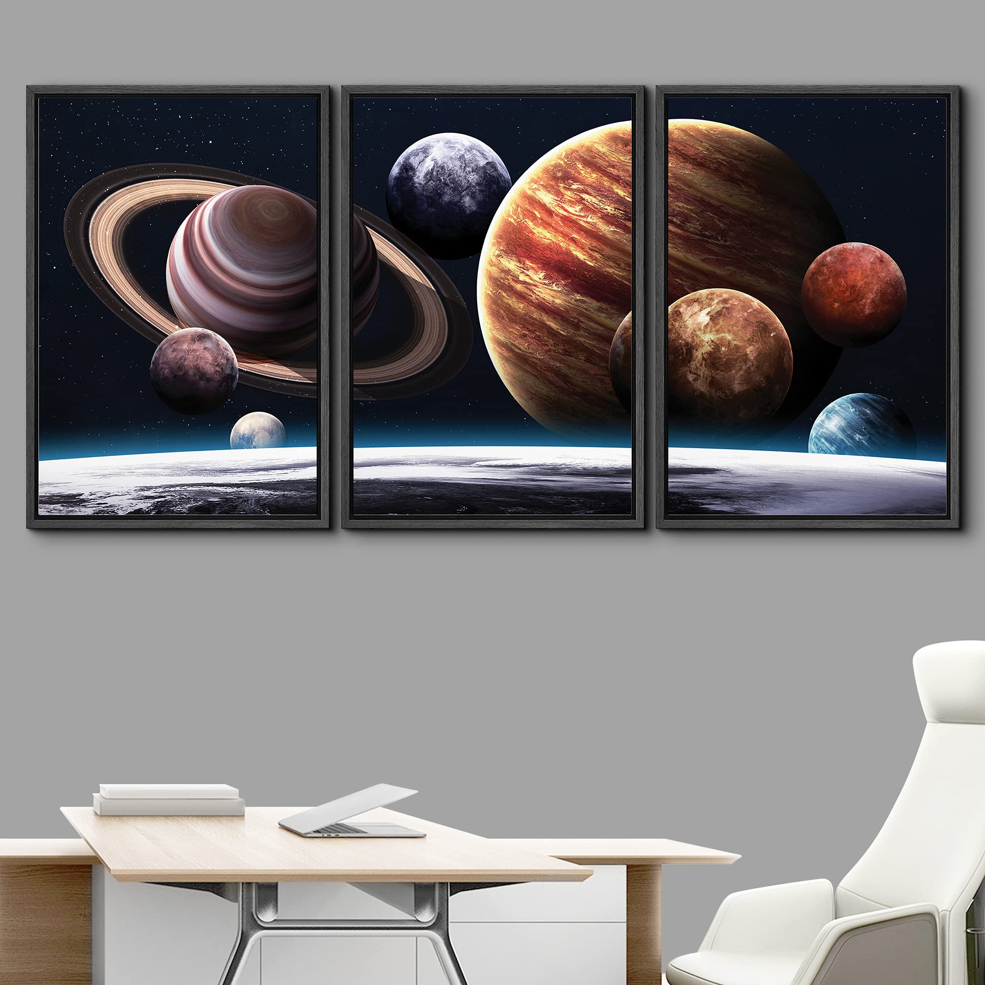 Vibrant Galaxy Planets Wall Art Set - 16