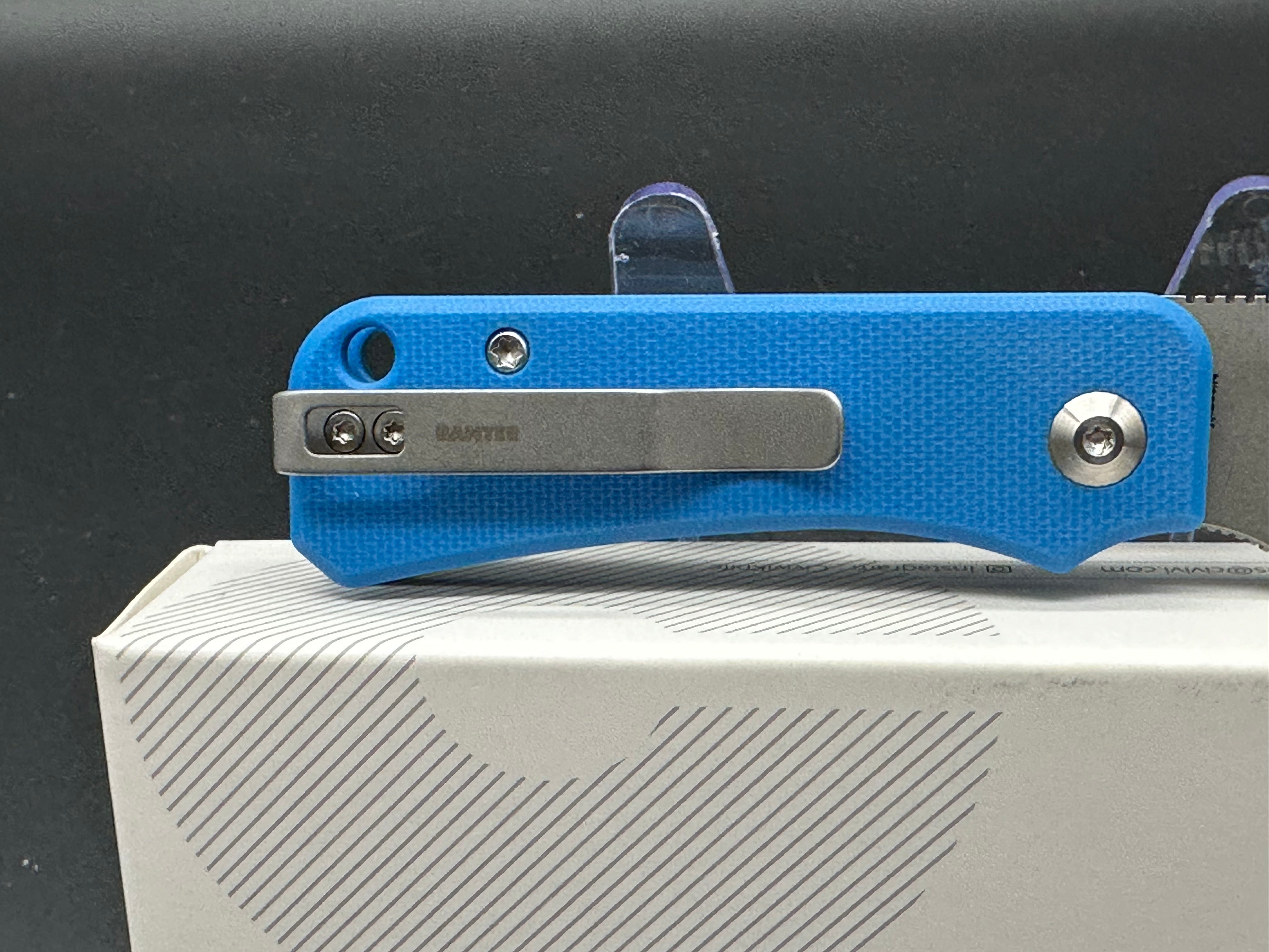 CIVIVI Baby Banter Folding Pocket Knife - Blue G10 Handle, Nitro-V Plain Blade - EDC, Camping, Hiking & Everyday Carry Knife