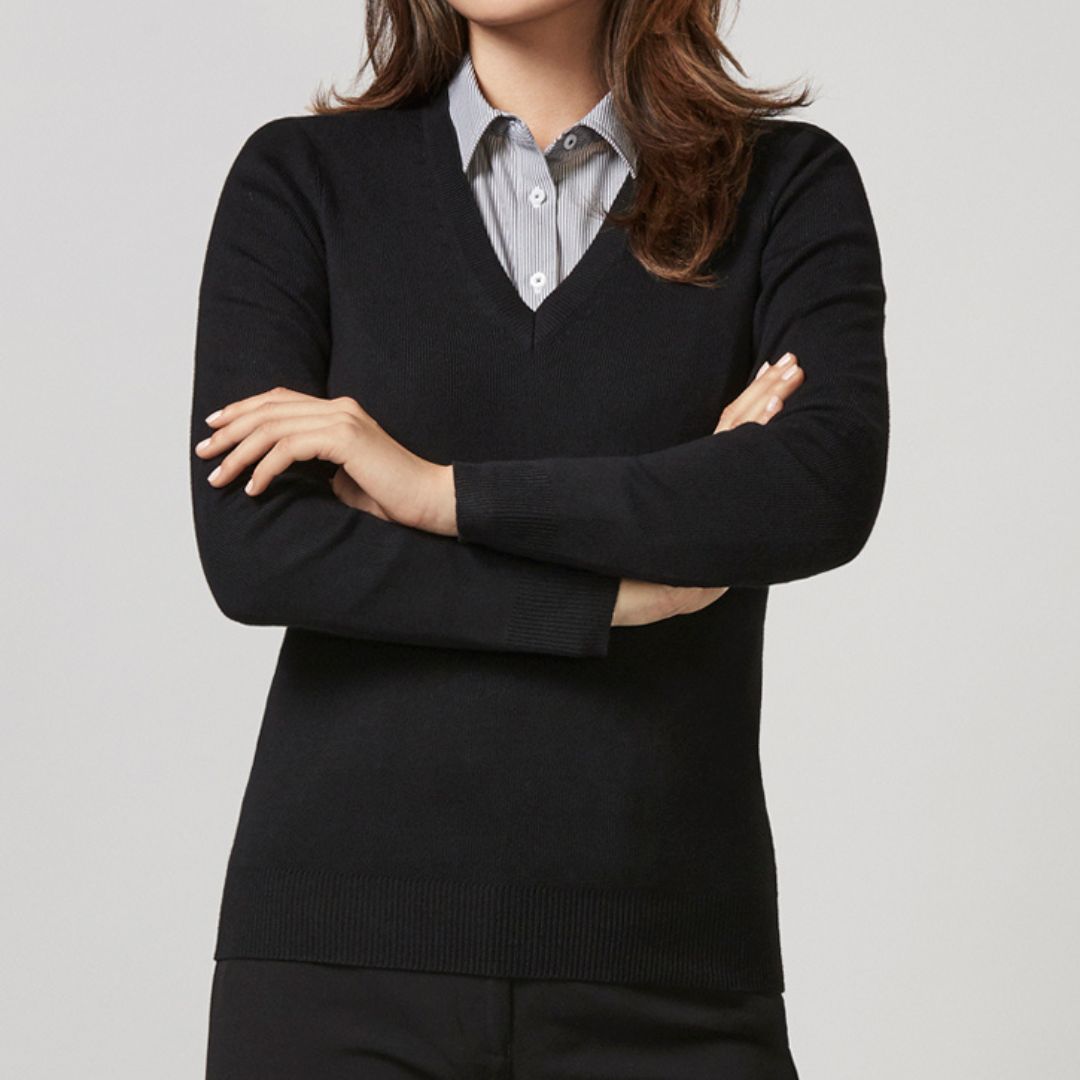 Women's Soft V-Neck Knitted Pullover Sweater - Cozy Winter Casual Wear for Office & Outings | Trendy & Comfortable